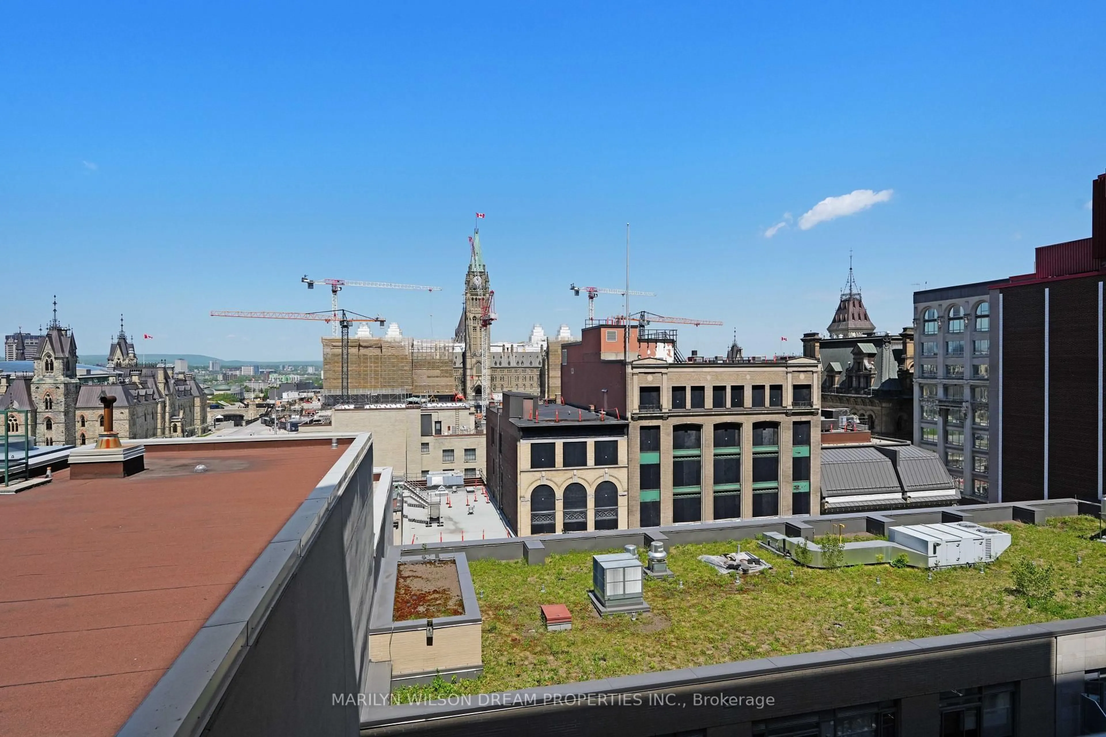 Patio, city buildings view from balcony for 101 Queen St #1004, Ottawa Ontario K1B 0P7
