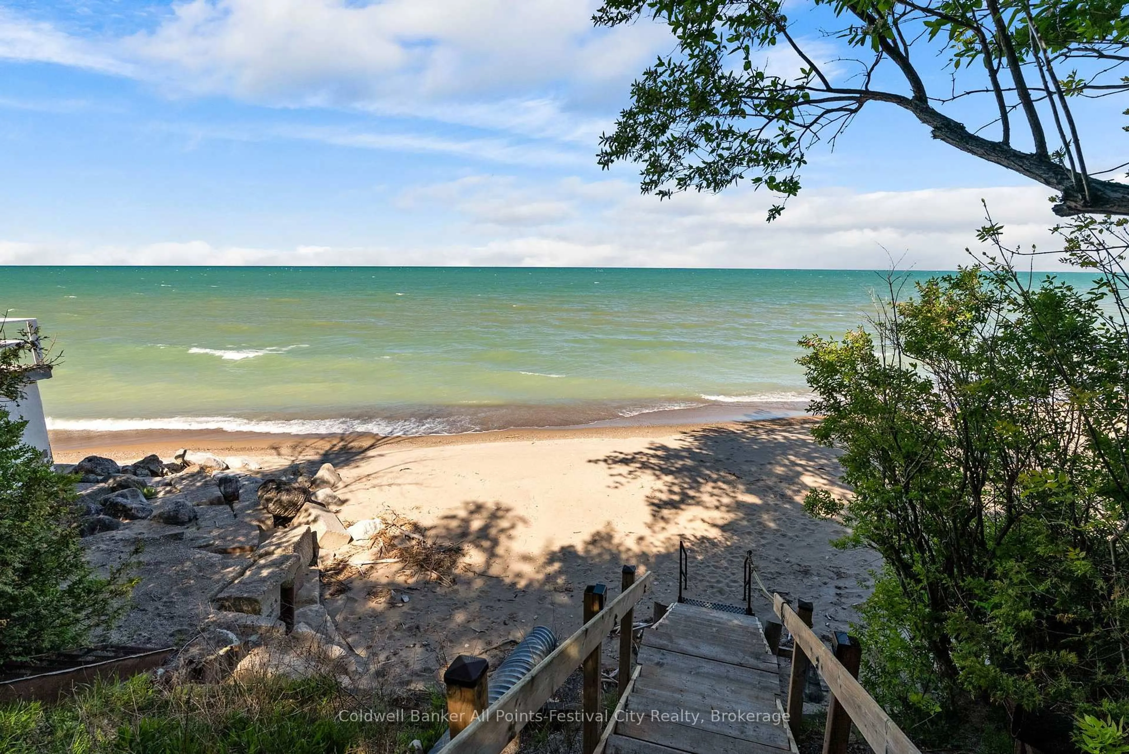 A pic from outside/outdoor area/front of a property/back of a property/a pic from drone, water/lake/river/ocean view for 33689C Beach Crt, Ashfield-Colborne-Wawanosh Ontario N7A 3X9