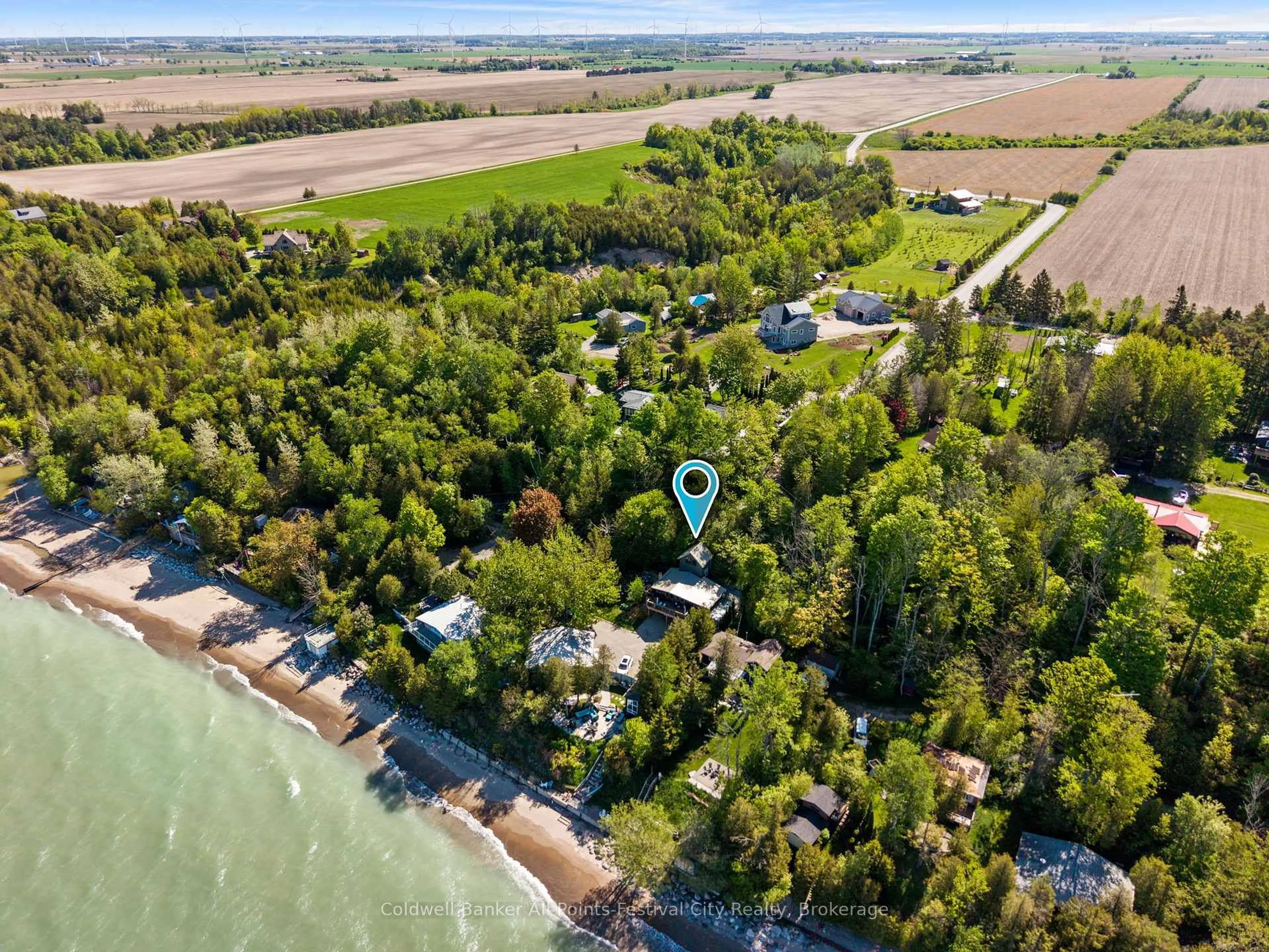 A pic from outside/outdoor area/front of a property/back of a property/a pic from drone, water/lake/river/ocean view for 33689C Beach Crt, Ashfield-Colborne-Wawanosh Ontario N7A 3X9