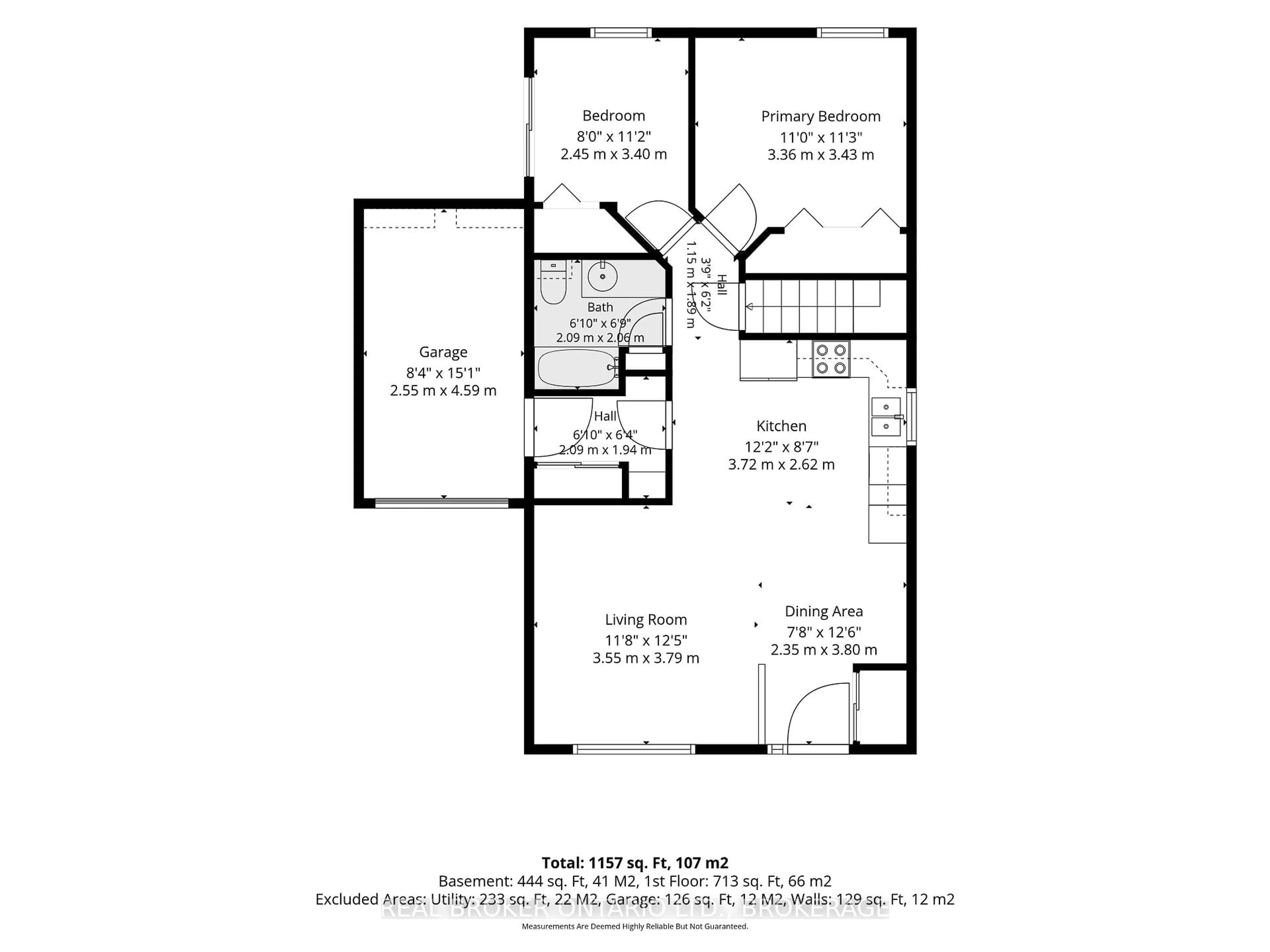 Floor plan for 1526 Frank Crt, Cornwall Ontario K6H 7N7