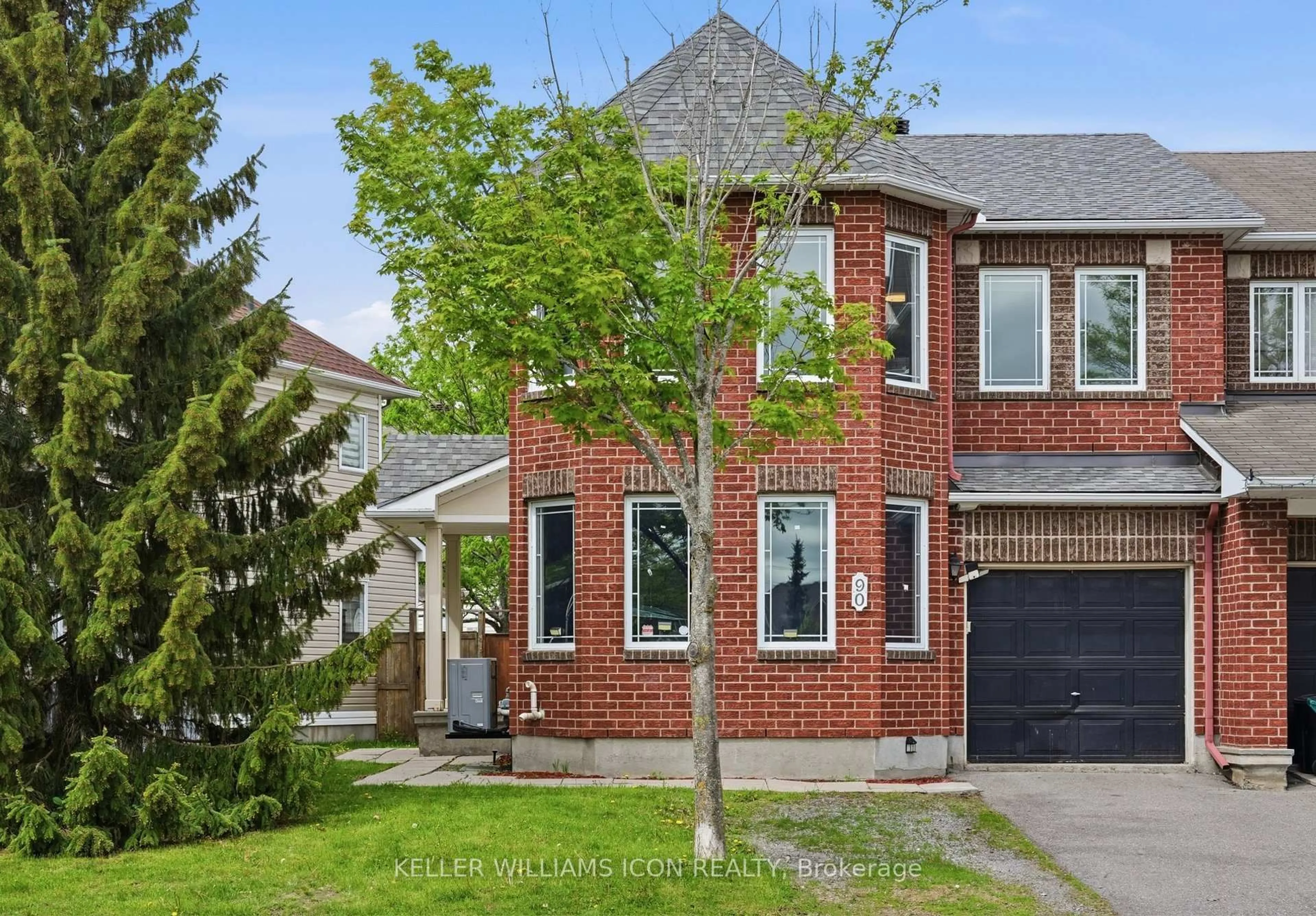Home with brick exterior material, street for 90 Sunvale Way, Ottawa Ontario K2G 6X4