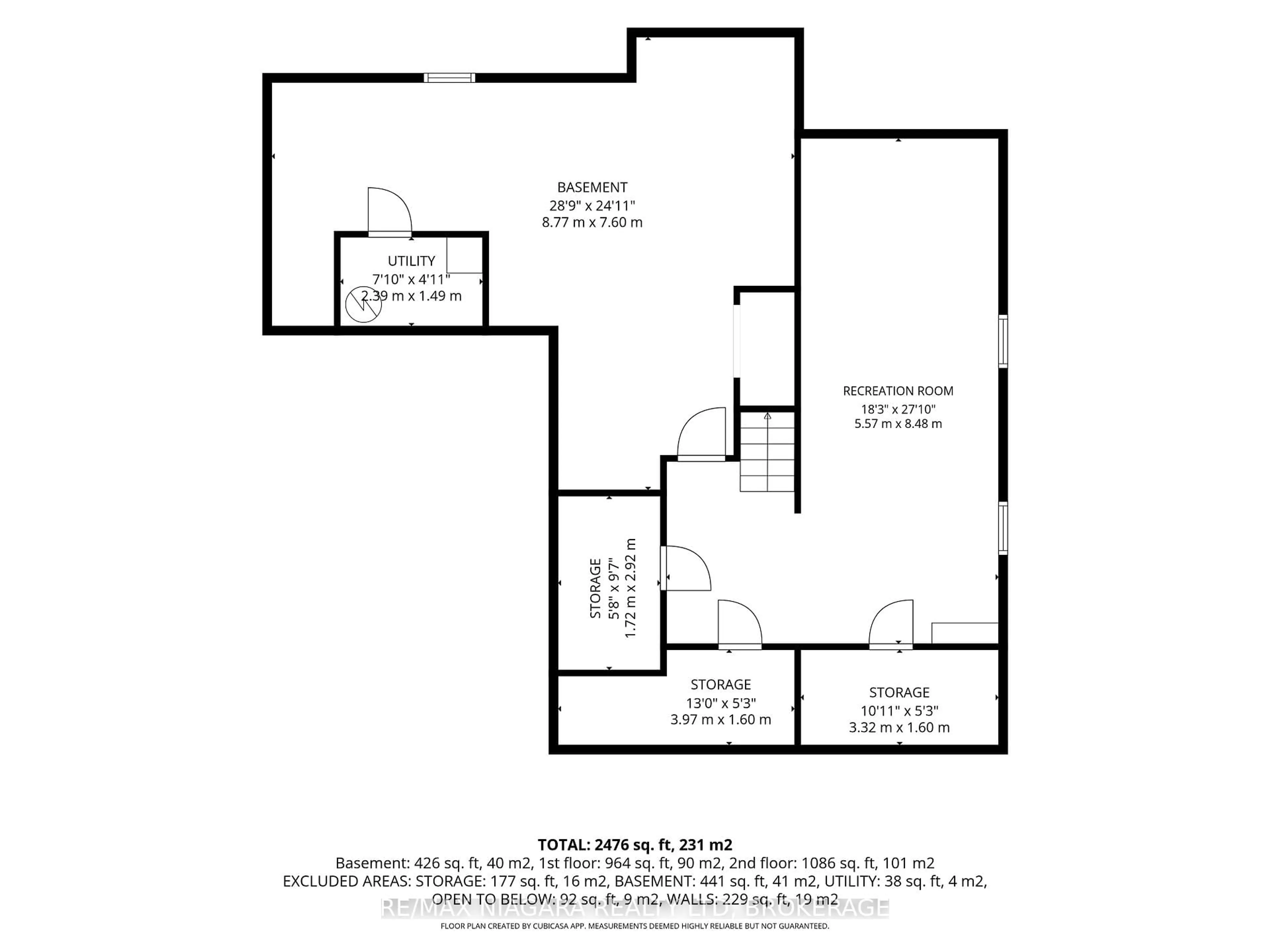 Floor plan for 70 Terrace Dr, Grimsby Ontario L3M 1B5