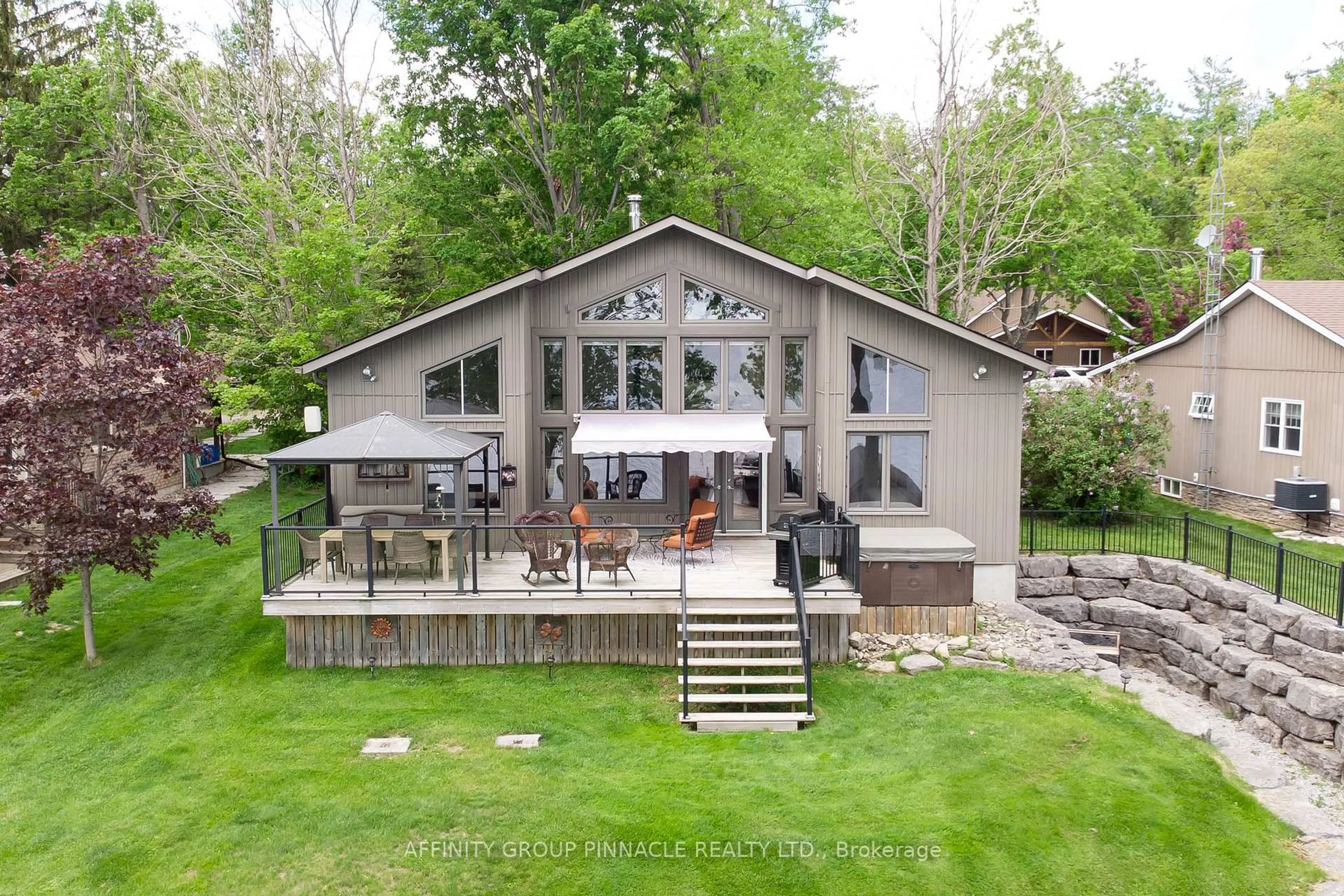 A pic from outside/outdoor area/front of a property/back of a property/a pic from drone, water/lake/river/ocean view for 18 Miller Rd, Kawartha Lakes Ontario K0M 1N0