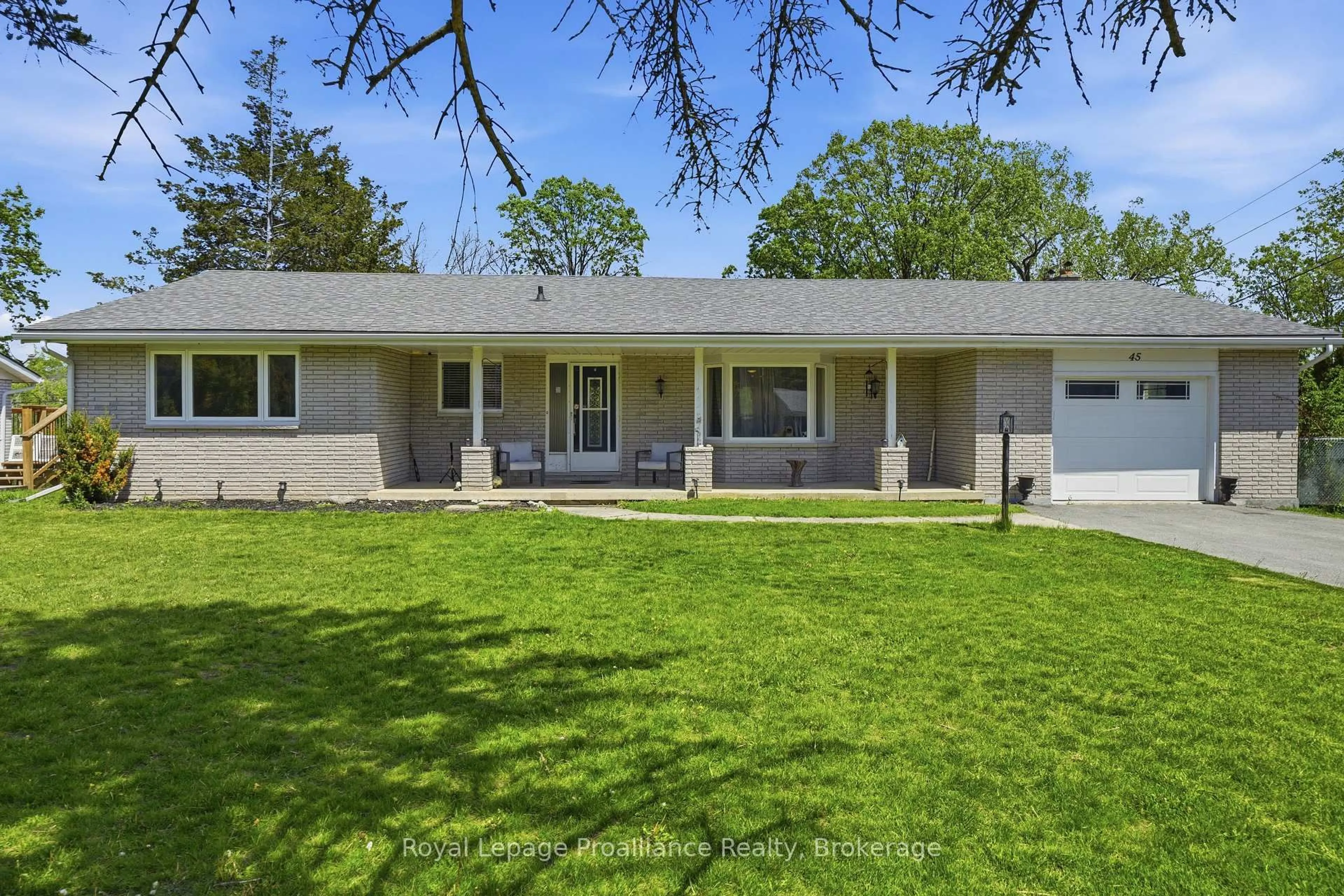 Home with vinyl exterior material, street for 45 Nelson St, Quinte West Ontario K0K 1E0