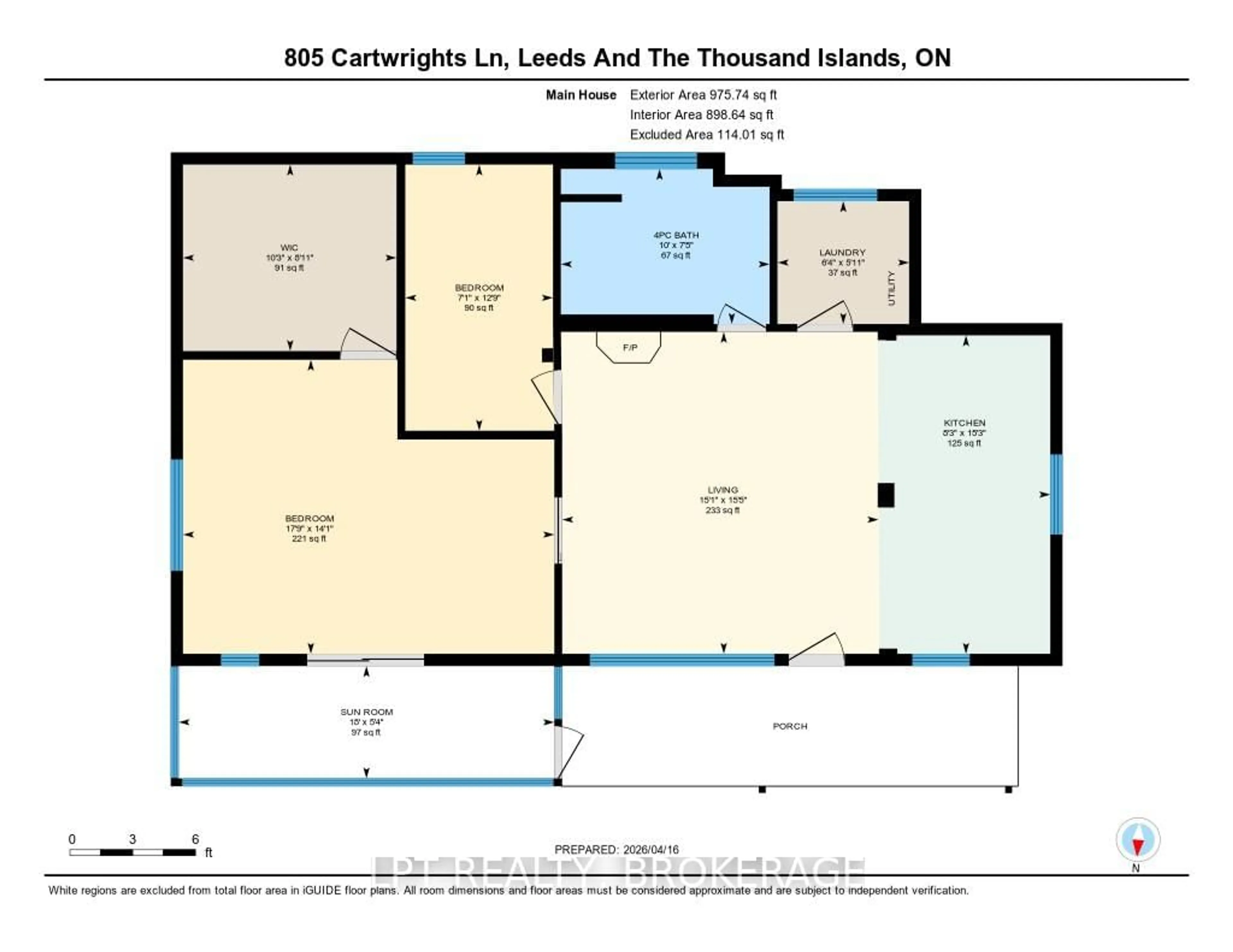 Floor plan for 805 Cartwrights Lane, Leeds and the Thousand Islands Ontario K0H 2N0