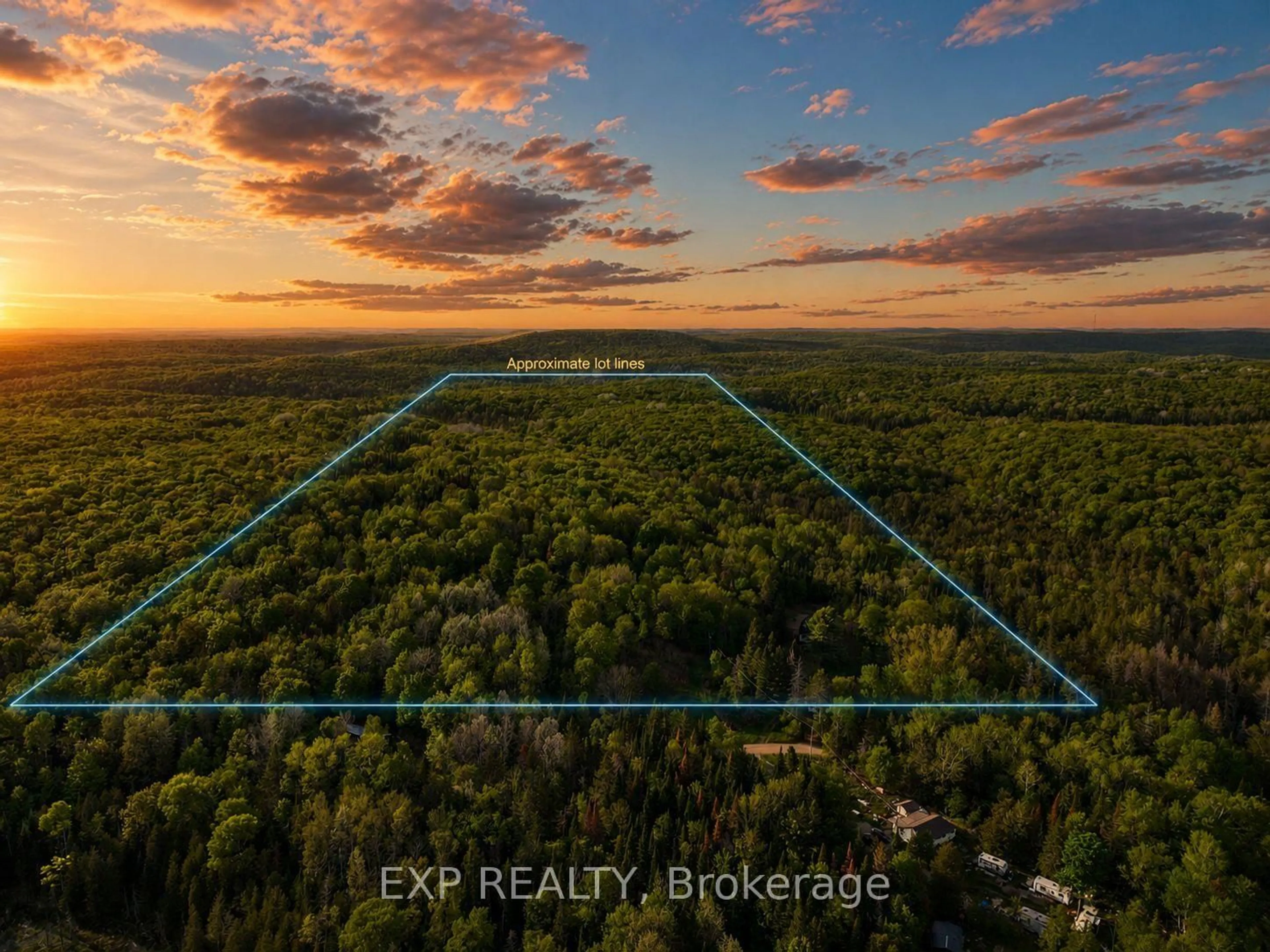 A pic from outside/outdoor area/front of a property/back of a property/a pic from drone, forest/trees view for 1057 Macduff Rd, Highlands East Ontario K0L 2Y0