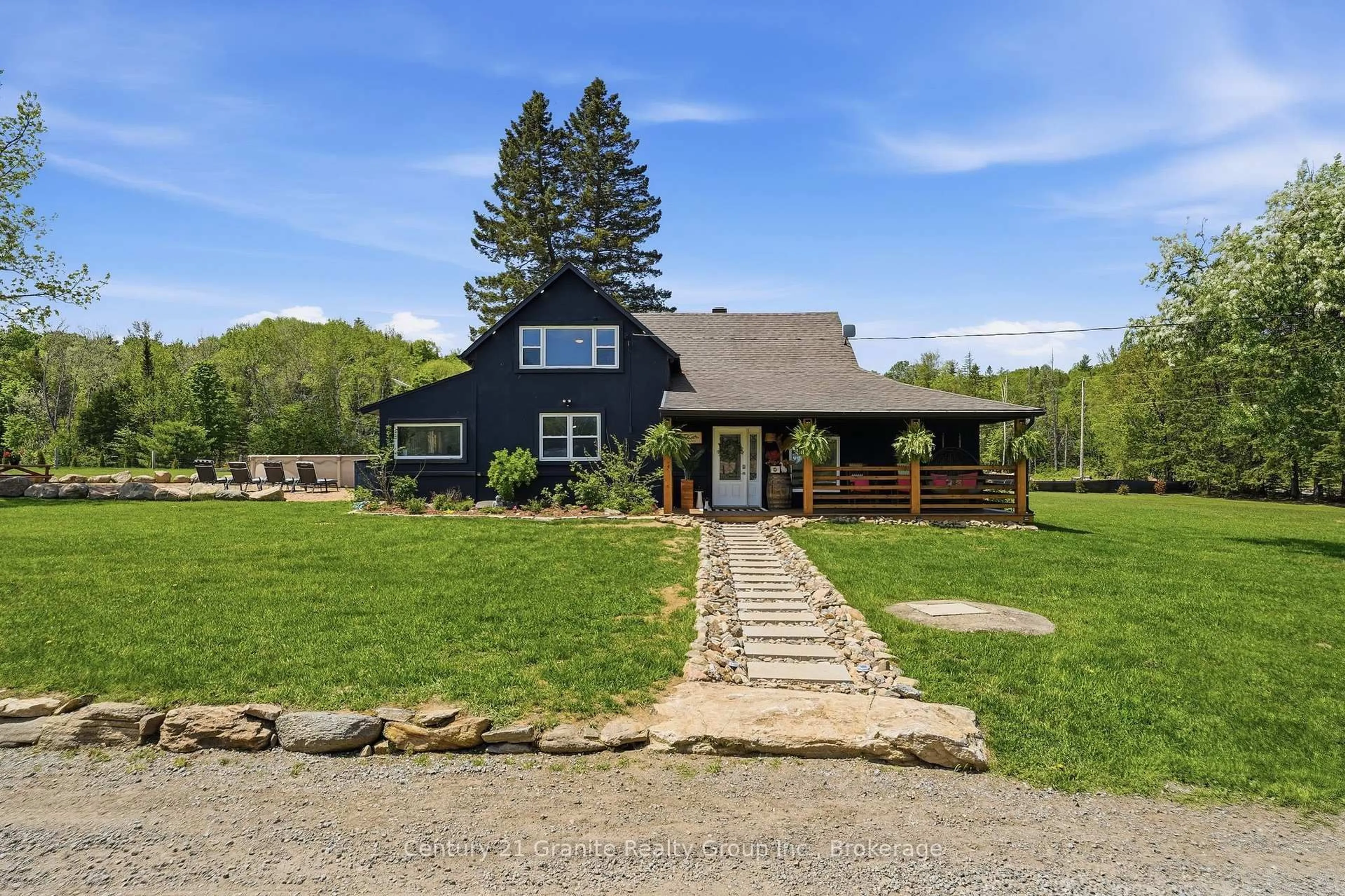 A pic from outside/outdoor area/front of a property/back of a property/a pic from drone, street for 1201 Bay Lake Rd, Bancroft Ontario K0L 1C0