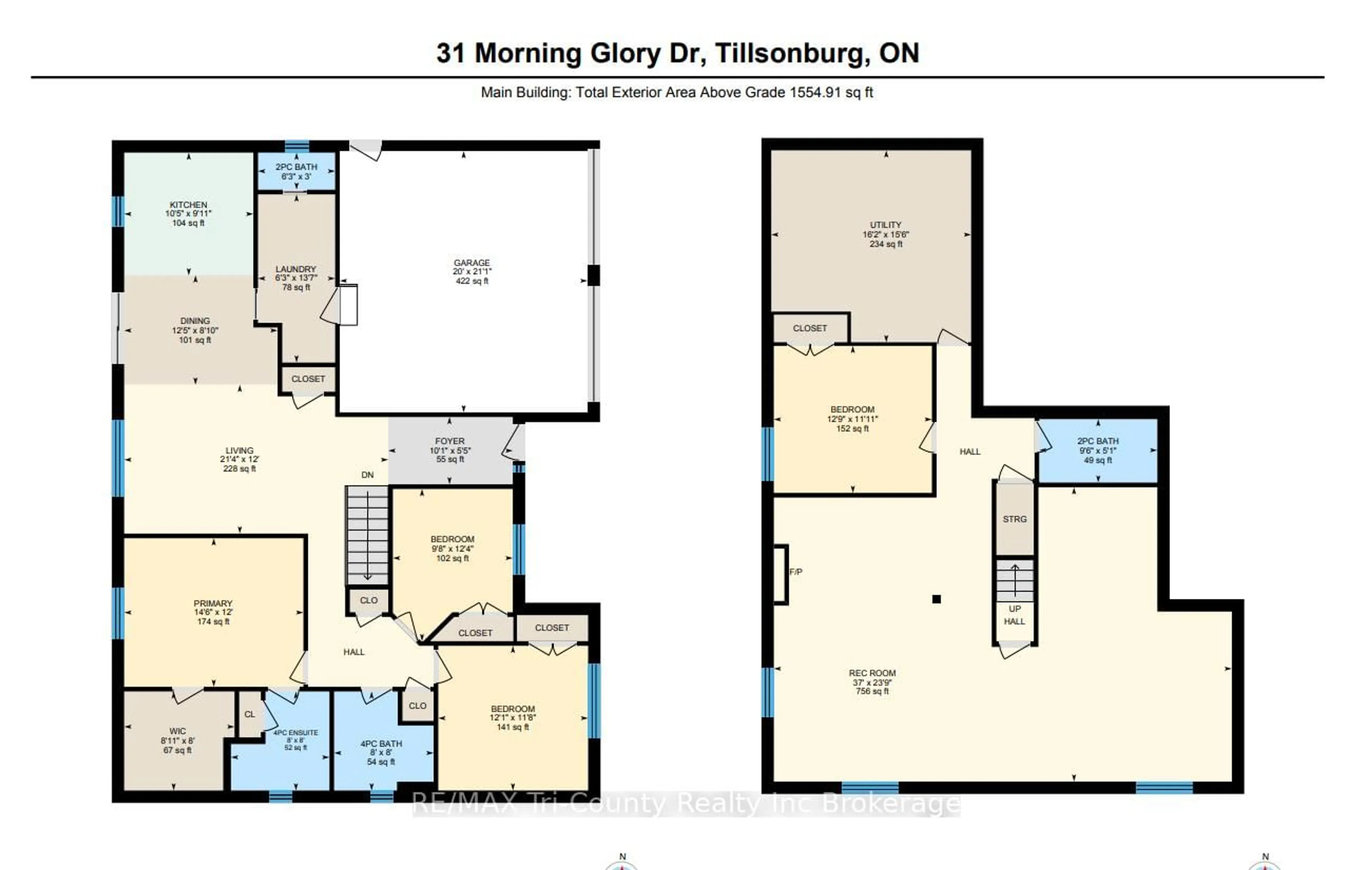Floor plan for 31 Morning Glory Dr, Tillsonburg Ontario N4G 5S9