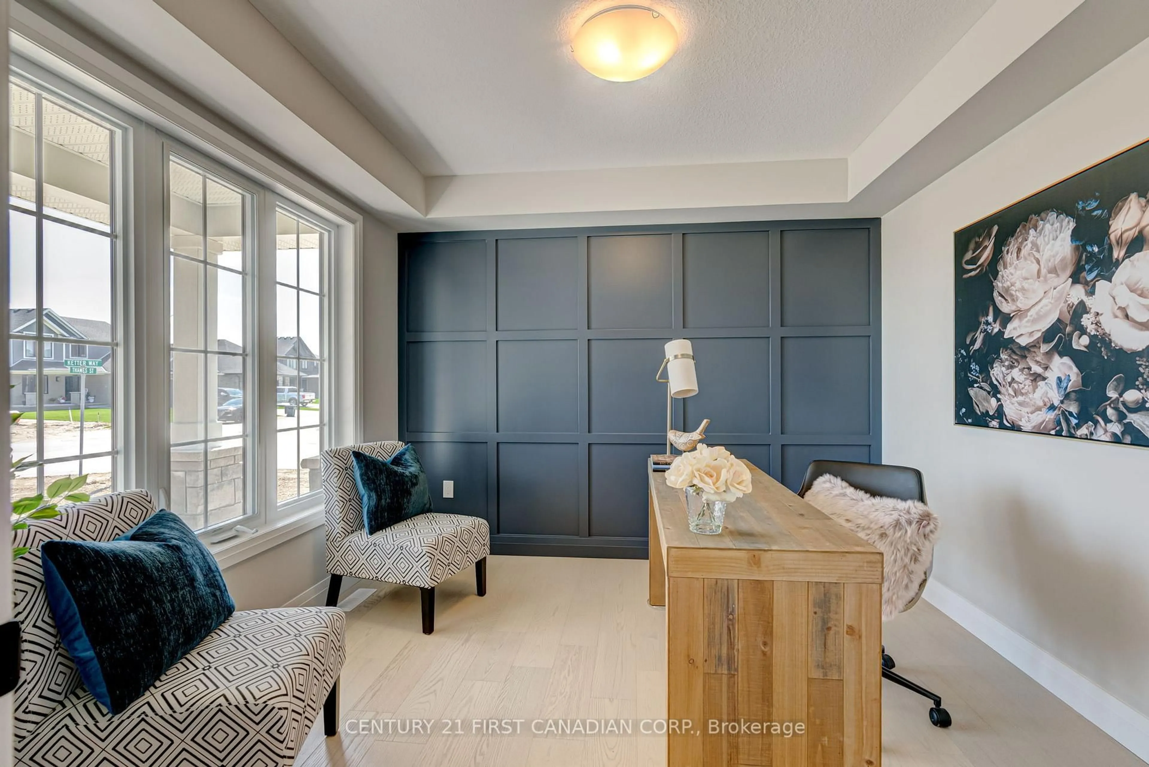Living room with furniture, ceramic/tile floor for 106 Mapledene Lane, Lucan Biddulph Ontario N0M 2J0