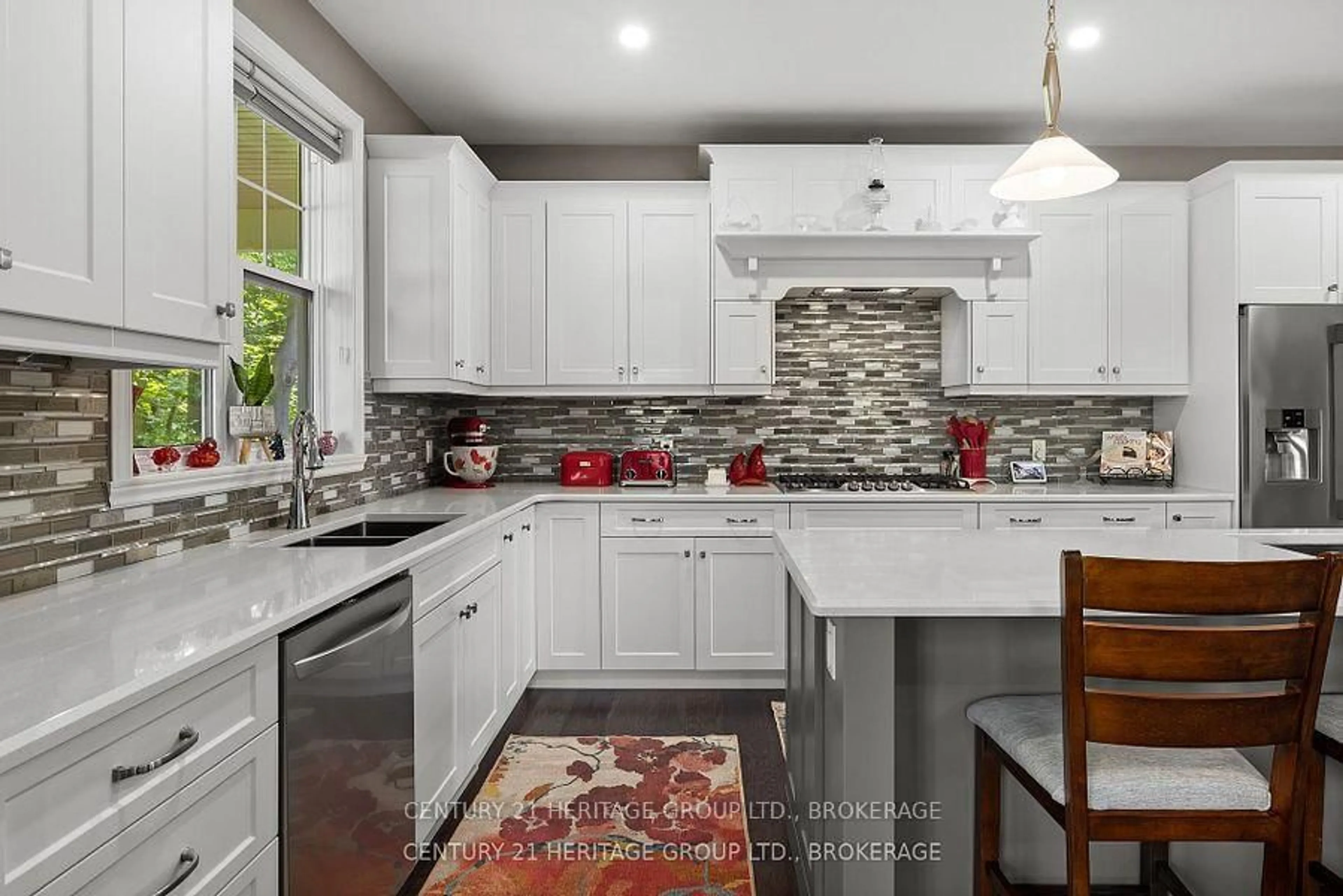 Contemporary kitchen, ceramic/tile floor for 1071 Cranberry Cove Lane, Seeley's Bay Ontario K0H 2N0
