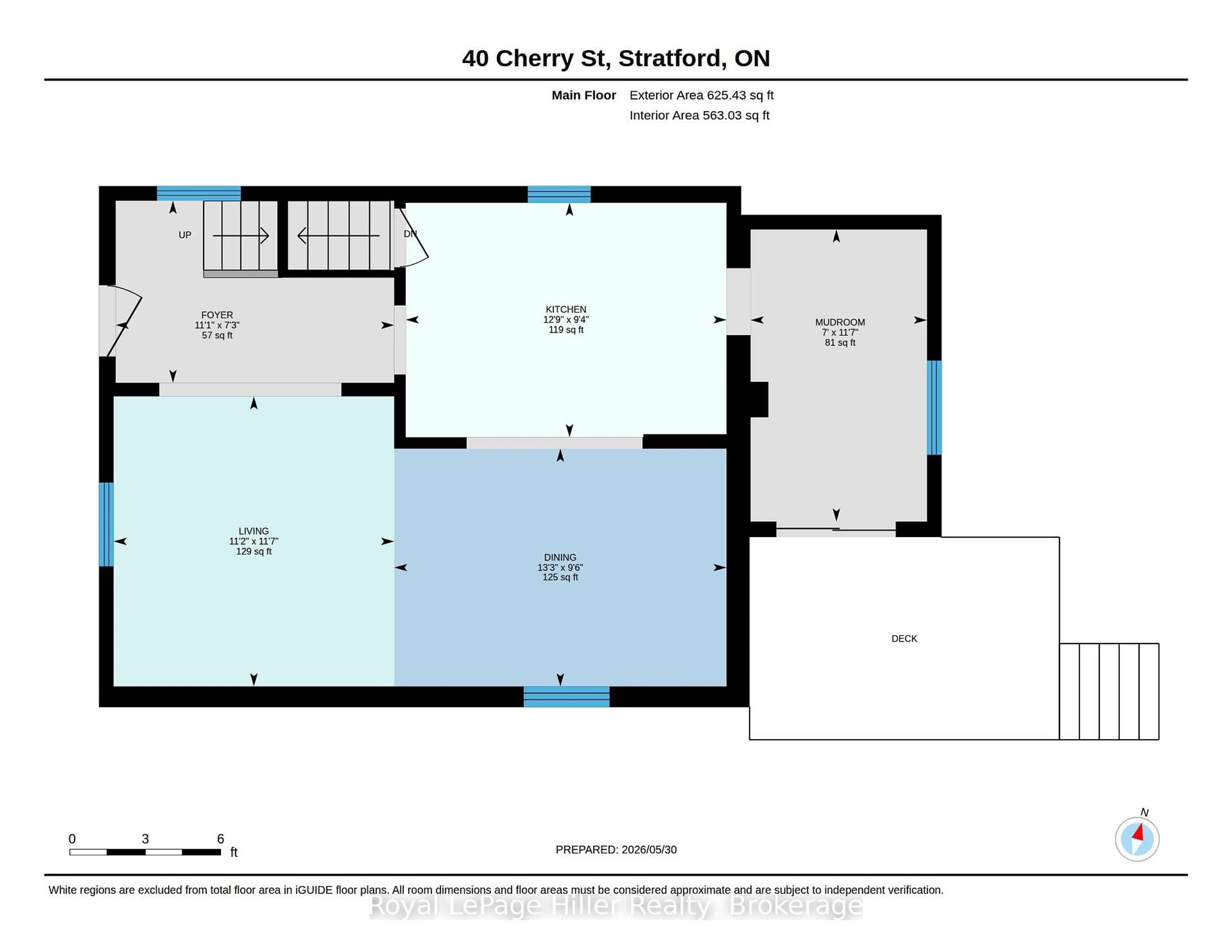 Floor plan for 40 Cherry St, Stratford Ontario N5A 2E8