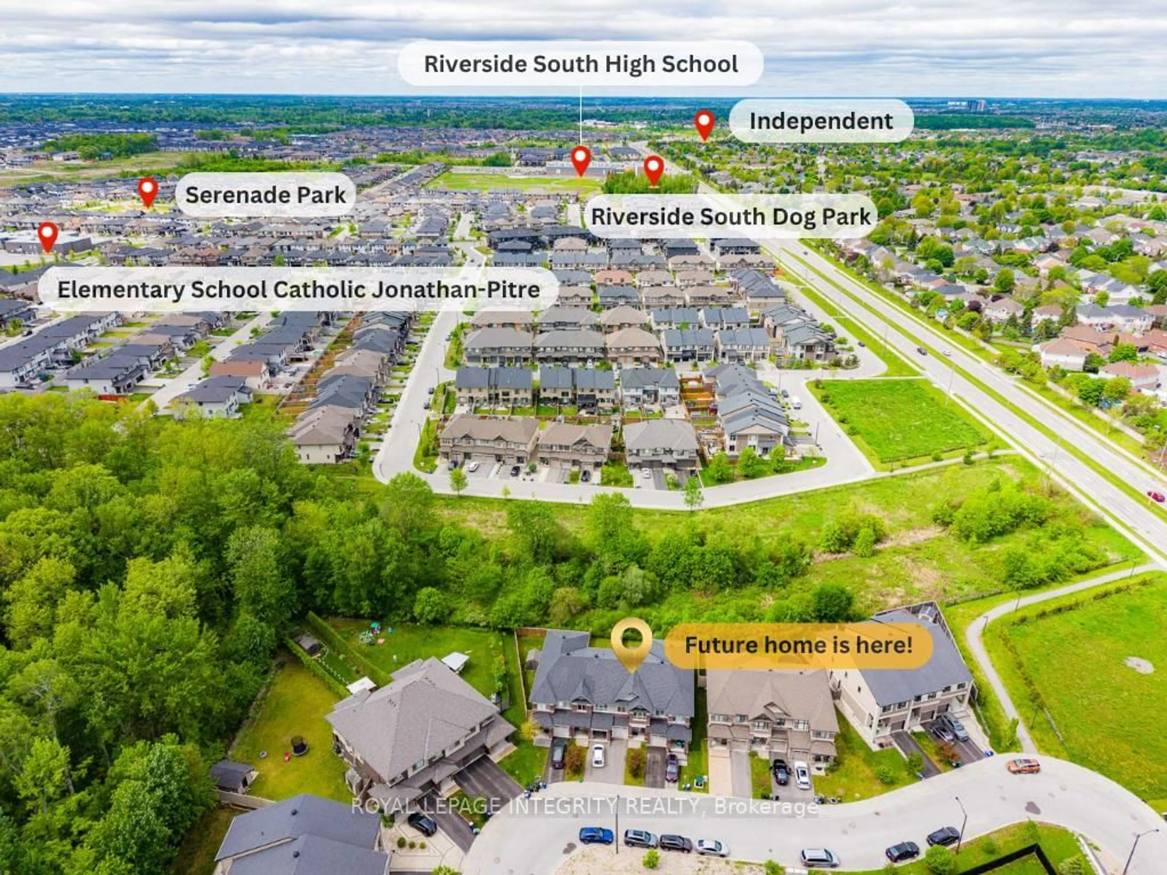 A pic from outside/outdoor area/front of a property/back of a property/a pic from drone, street for 170 Larimar Circ, Ottawa Ontario K1X 0B6