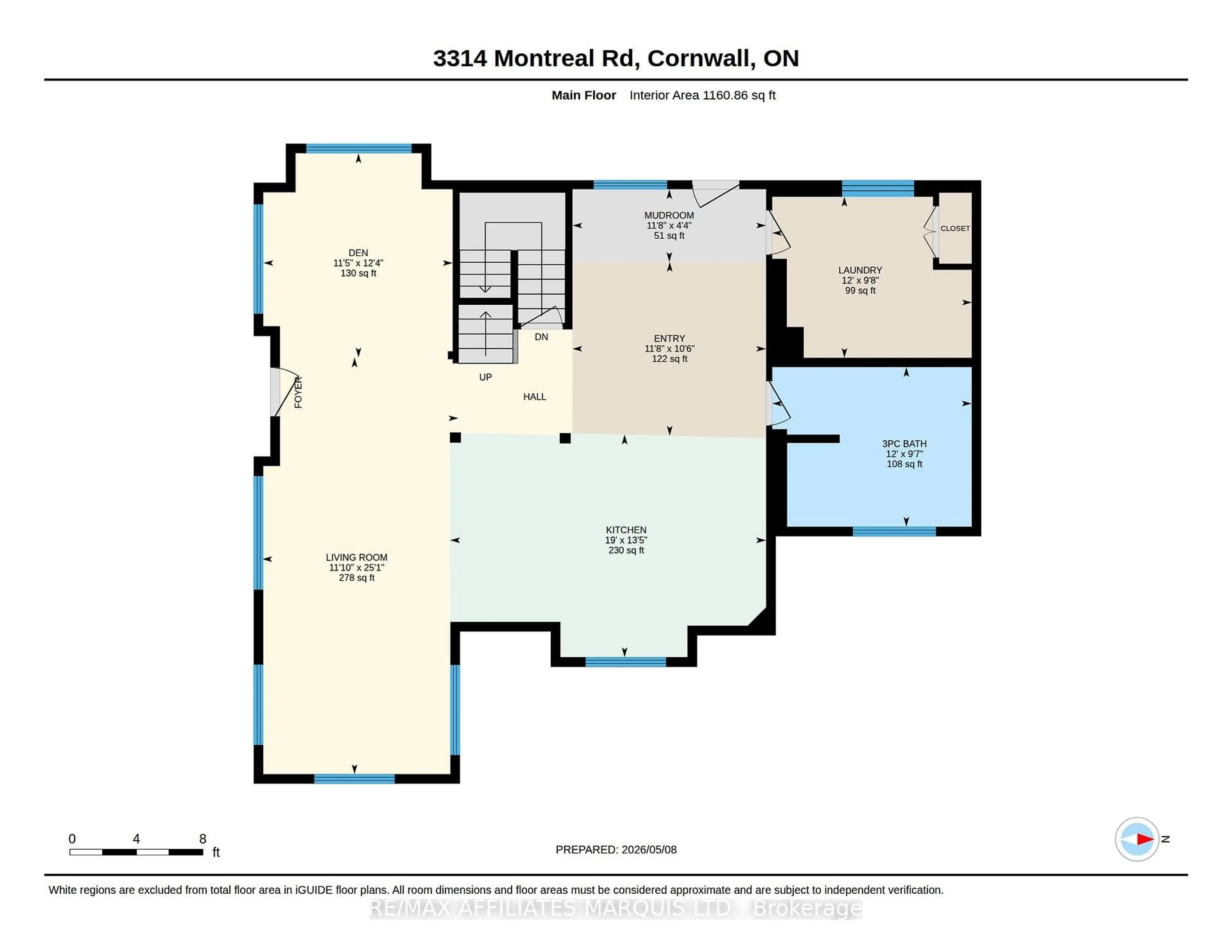 Floor plan for 3314 Montreal Rd, Cornwall Ontario K6H 5R5