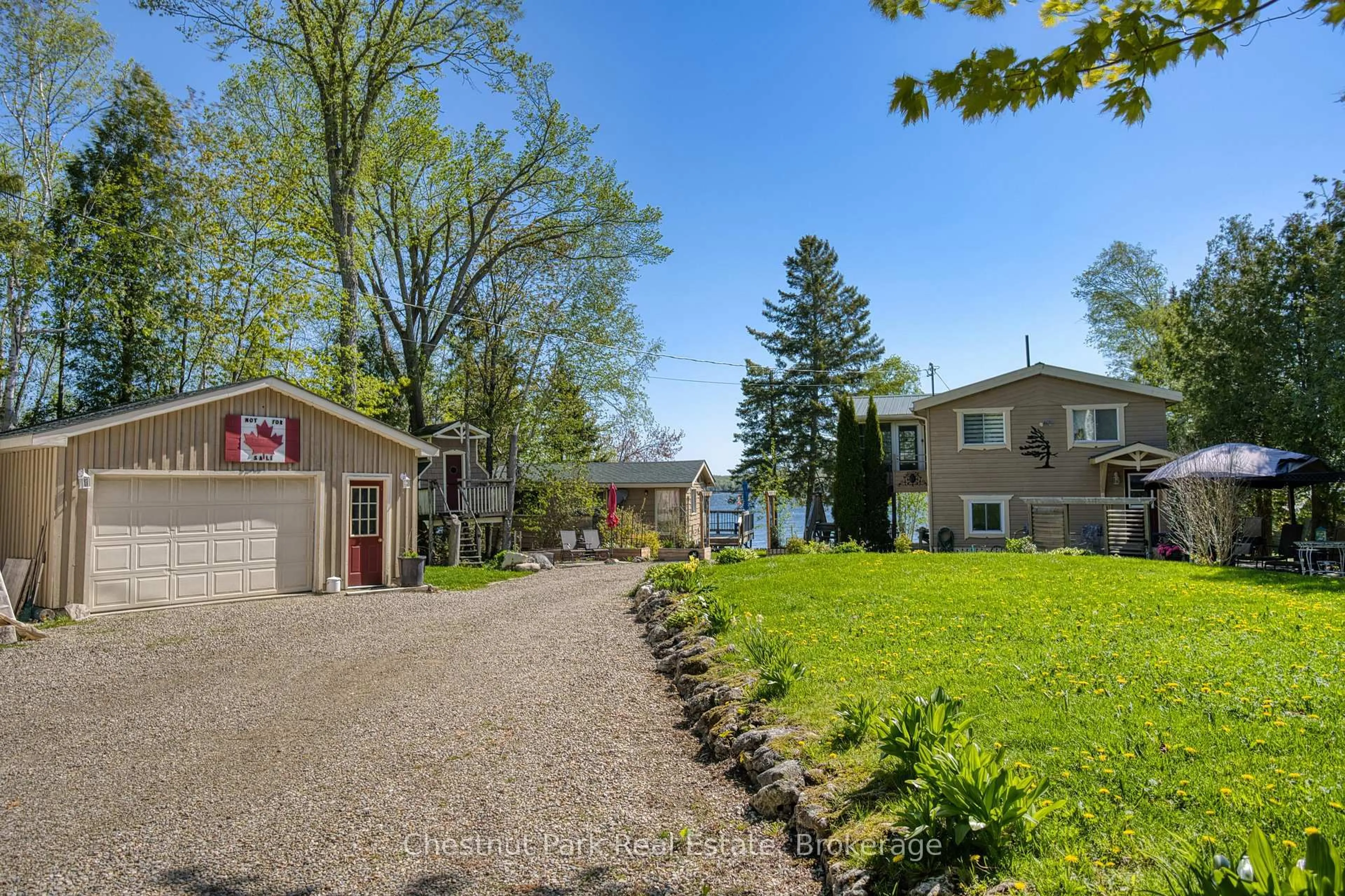 Patio, street for 156 Miller Lake Shore Rd, Northern Bruce Peninsula Ontario N0H 1Z0