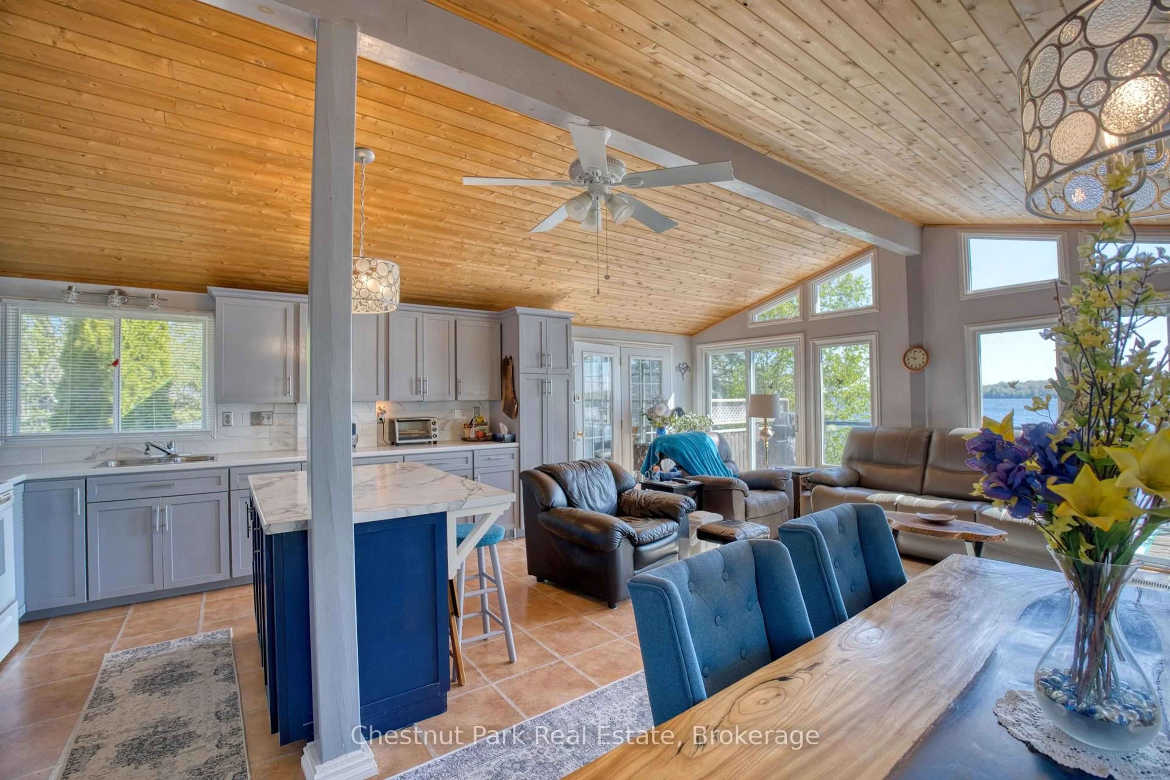 Open concept kitchen, unknown for 156 Miller Lake Shore Rd, Northern Bruce Peninsula Ontario N0H 1Z0
