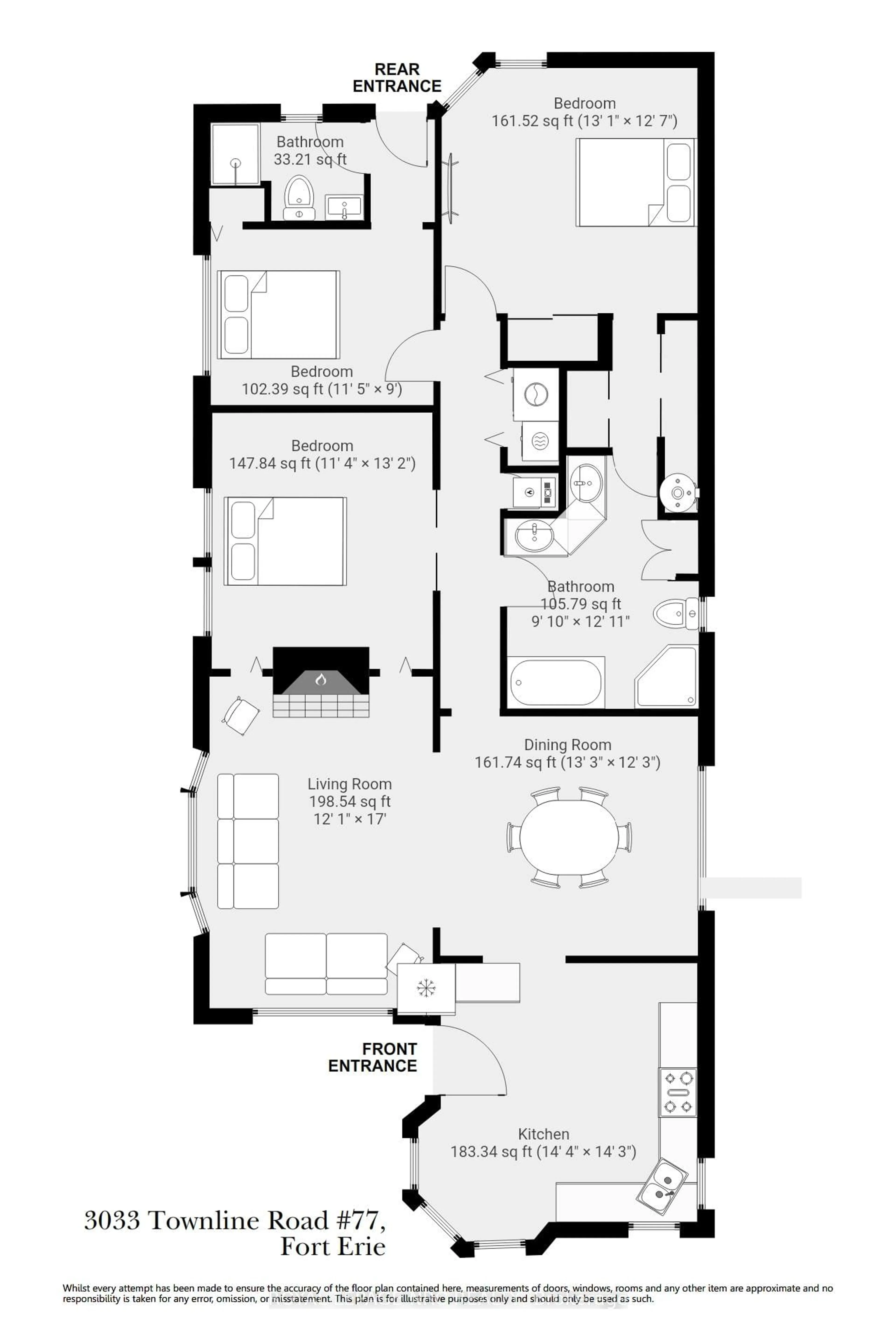 Floor plan for 3033 Townline Rd #77, Fort Erie Ontario L0S 1S1