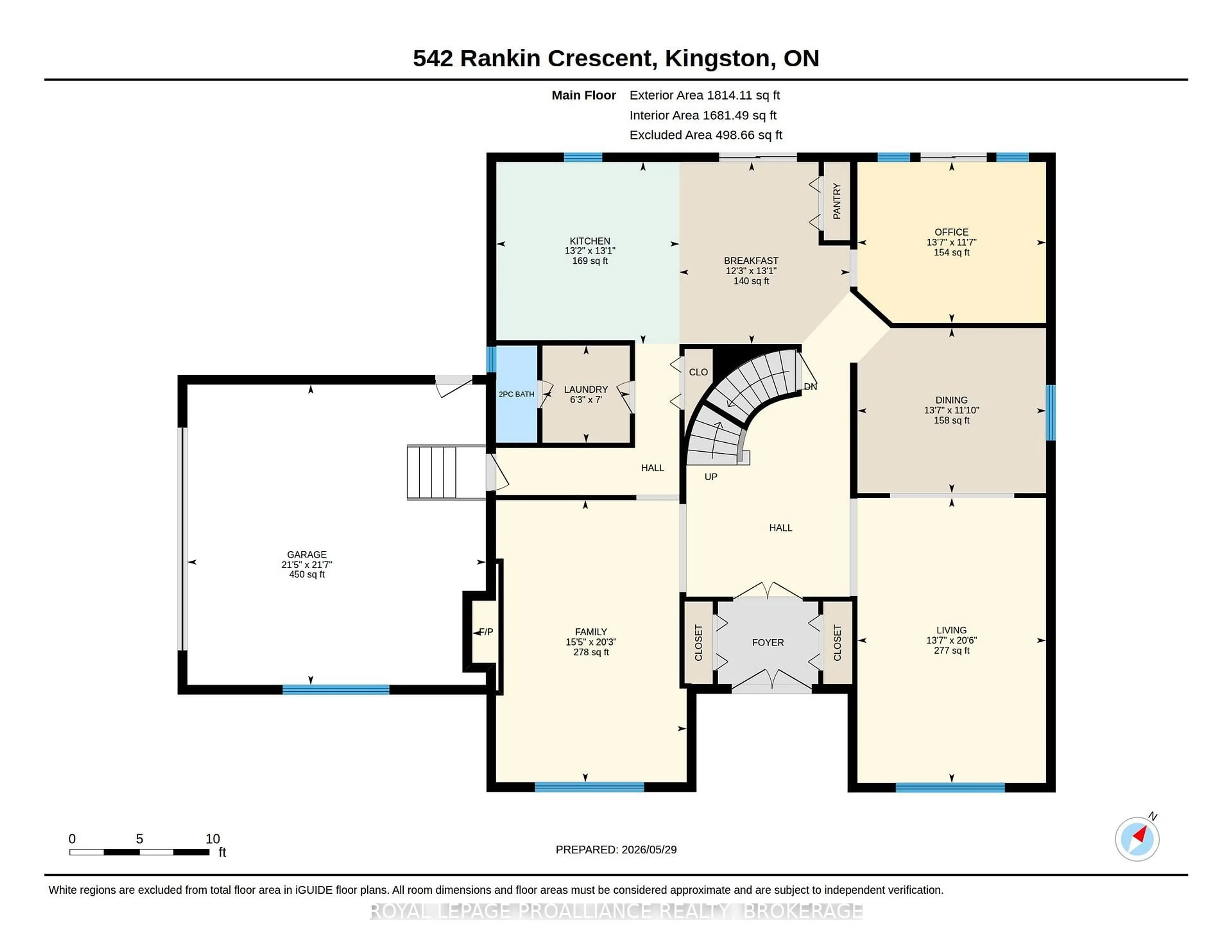 Floor plan for 542 RANKIN Cres, Kingston Ontario K7M 7L4