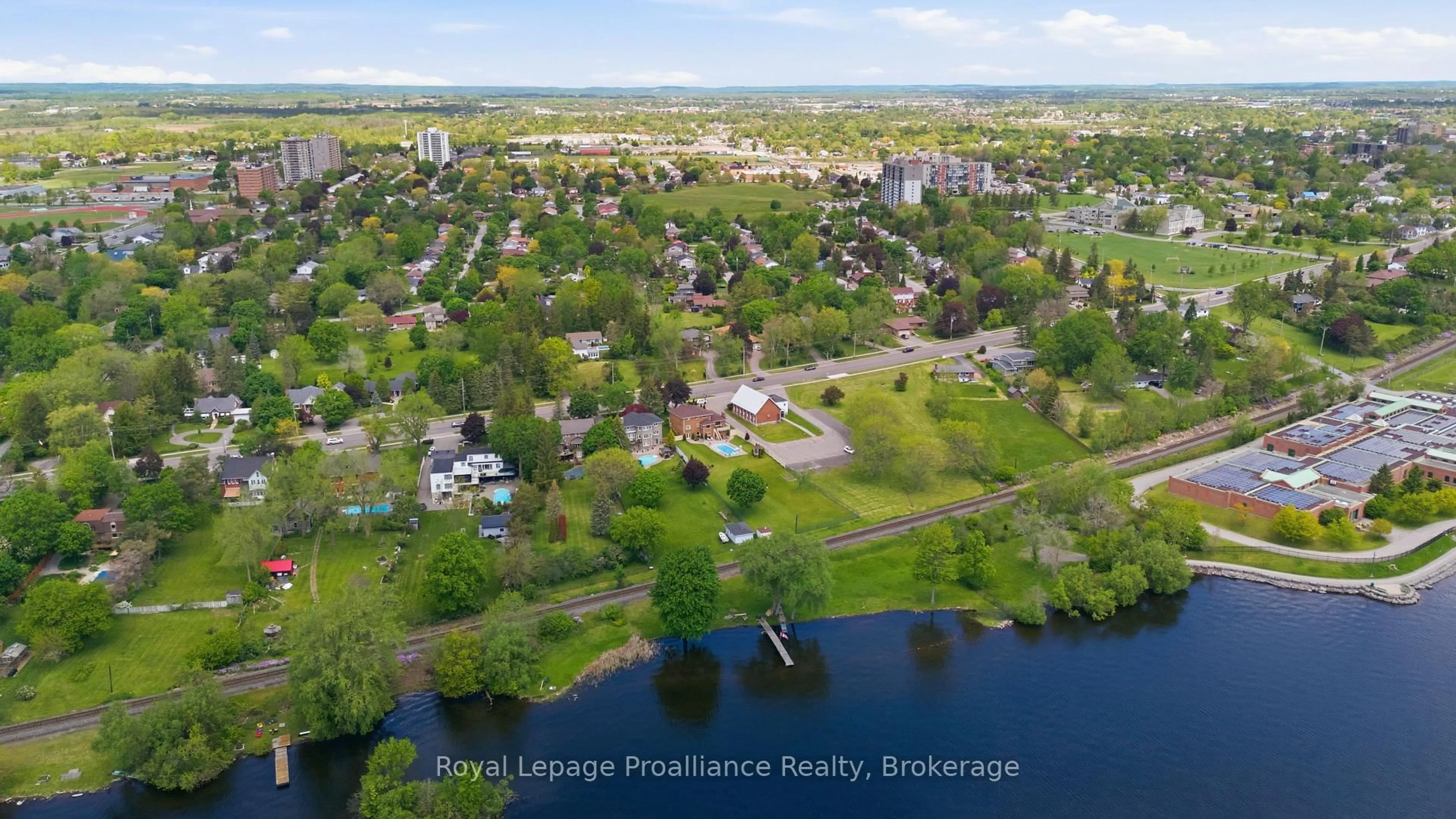 A pic from outside/outdoor area/front of a property/back of a property/a pic from drone, water/lake/river/ocean view for 261 Dundas St, Belleville Ontario K8P 1A8