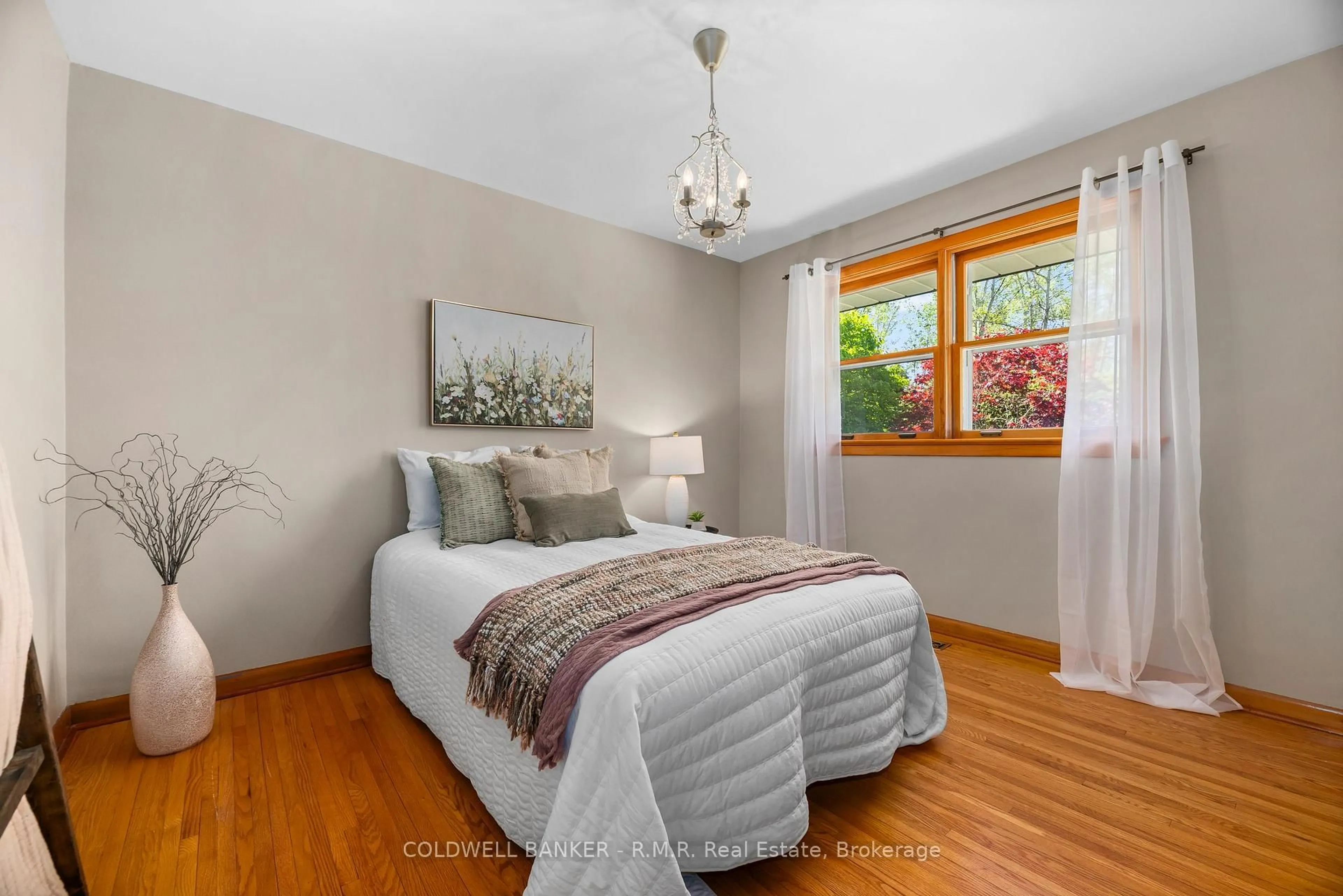 Bedroom with bed, wood/laminate floor for 219 Nickerson Dr, Cobourg Ontario K9A 1A4