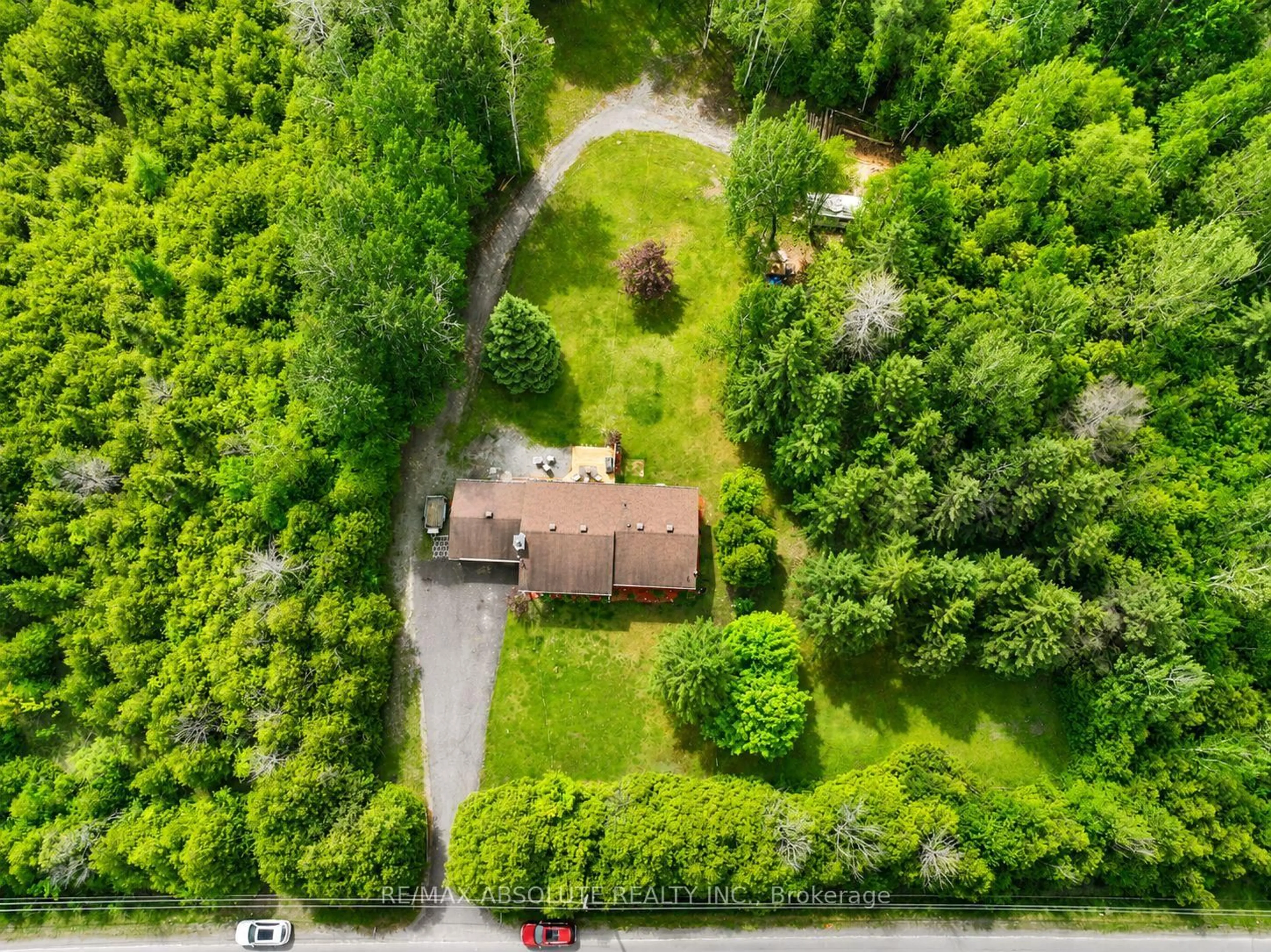 A pic from outside/outdoor area/front of a property/back of a property/a pic from drone, forest/trees view for 1160 Craig Rd, North Grenville Ontario K0G 1S0