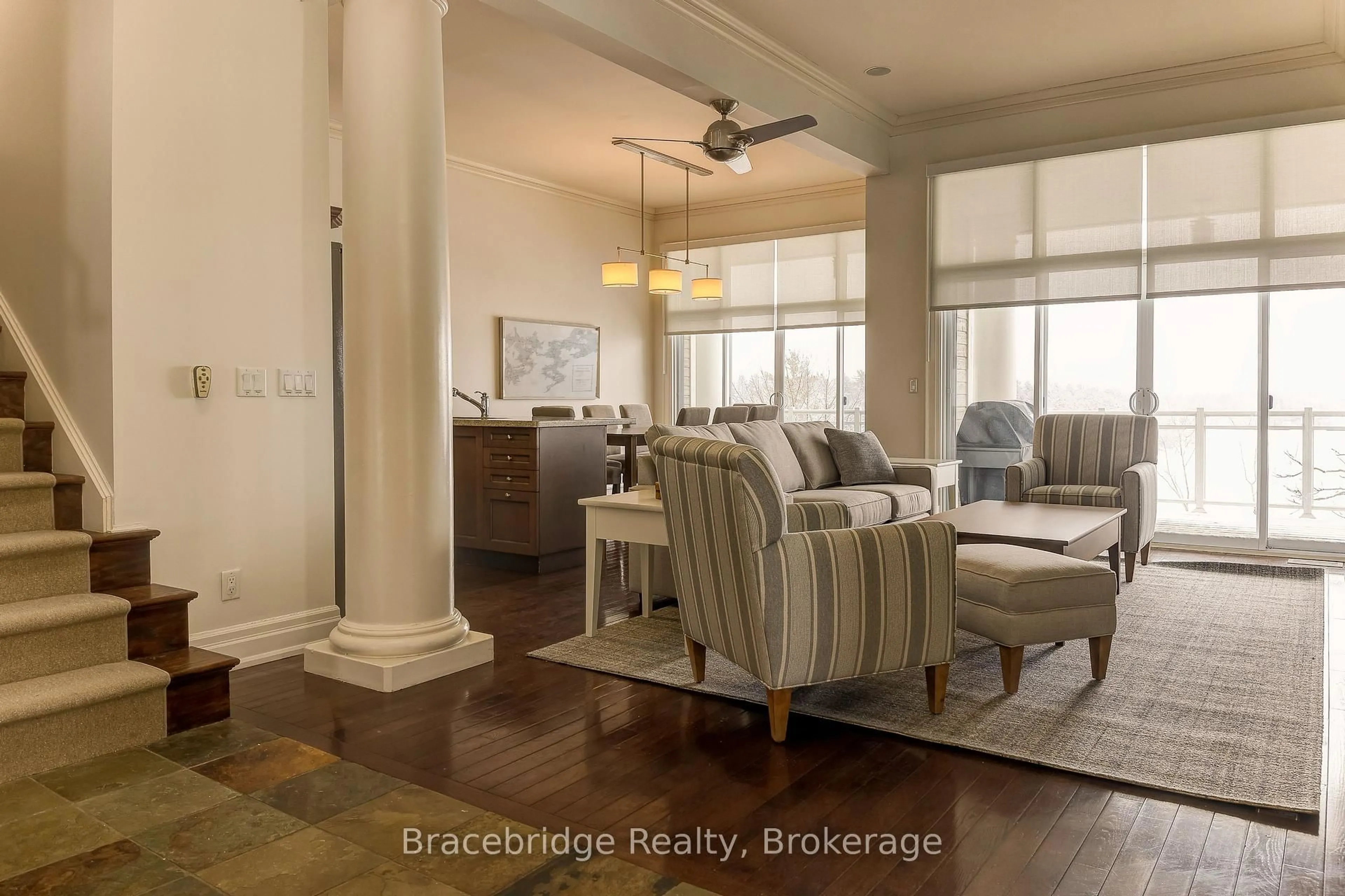 Living room with furniture, unknown for 1869 Muskoka Rd 118 Highway #T301-D1, Muskoka Lakes Ontario P1L 1W8