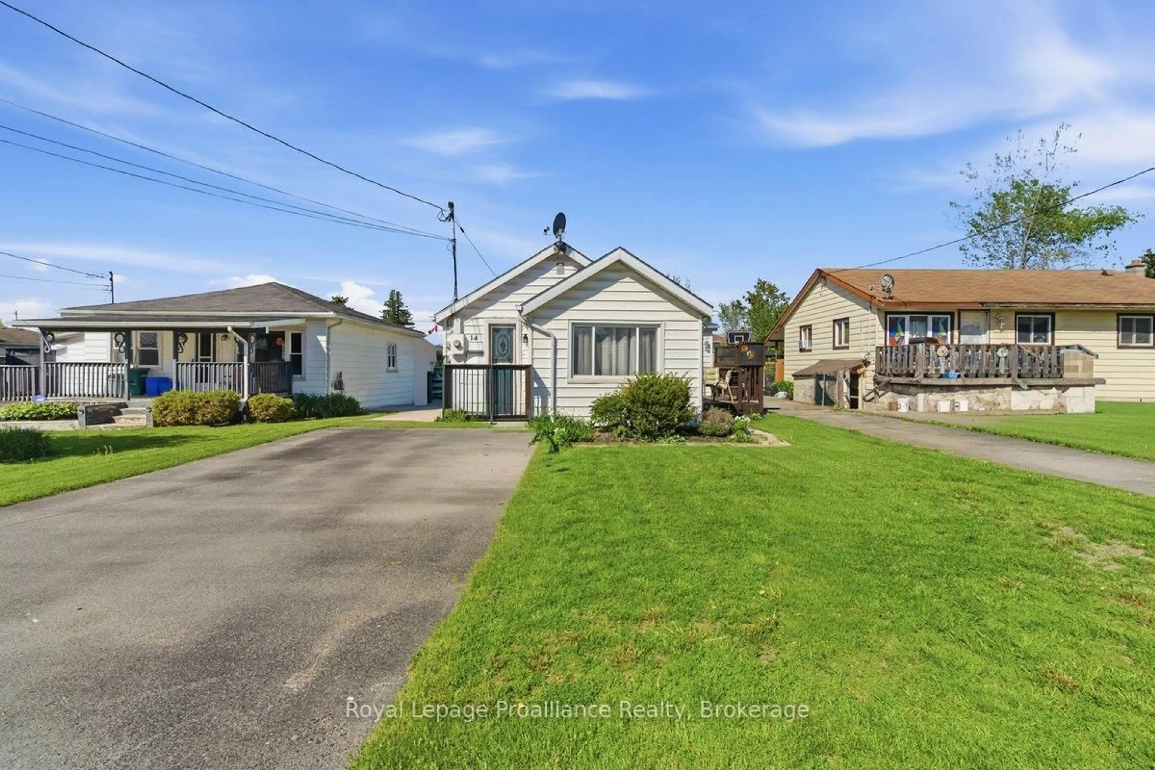 A pic from outside/outdoor area/front of a property/back of a property/a pic from drone, street for 14 Ramsay Ave, Quinte West Ontario K8V 2P5