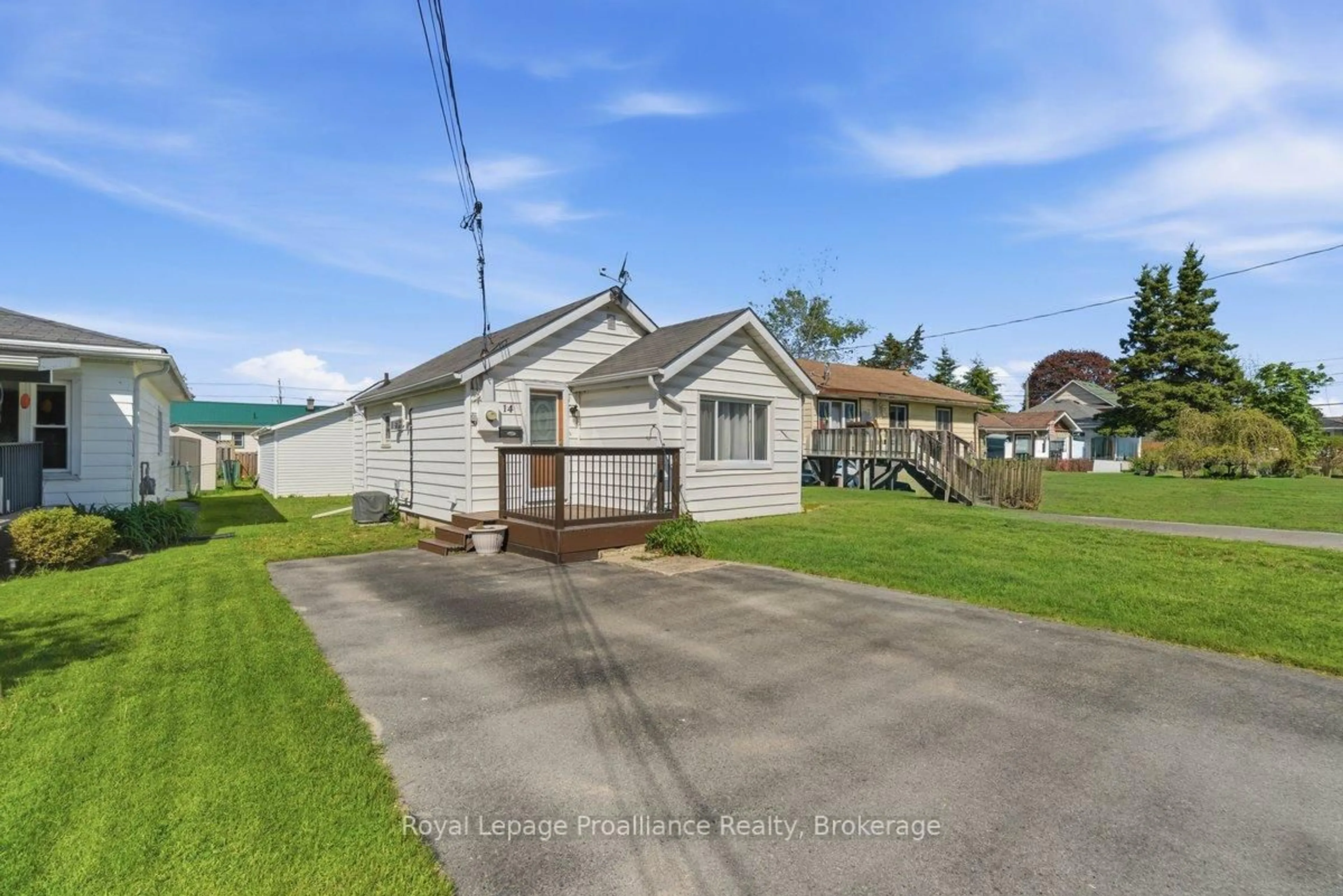 A pic from outside/outdoor area/front of a property/back of a property/a pic from drone, street for 14 Ramsay Ave, Quinte West Ontario K8V 2P5