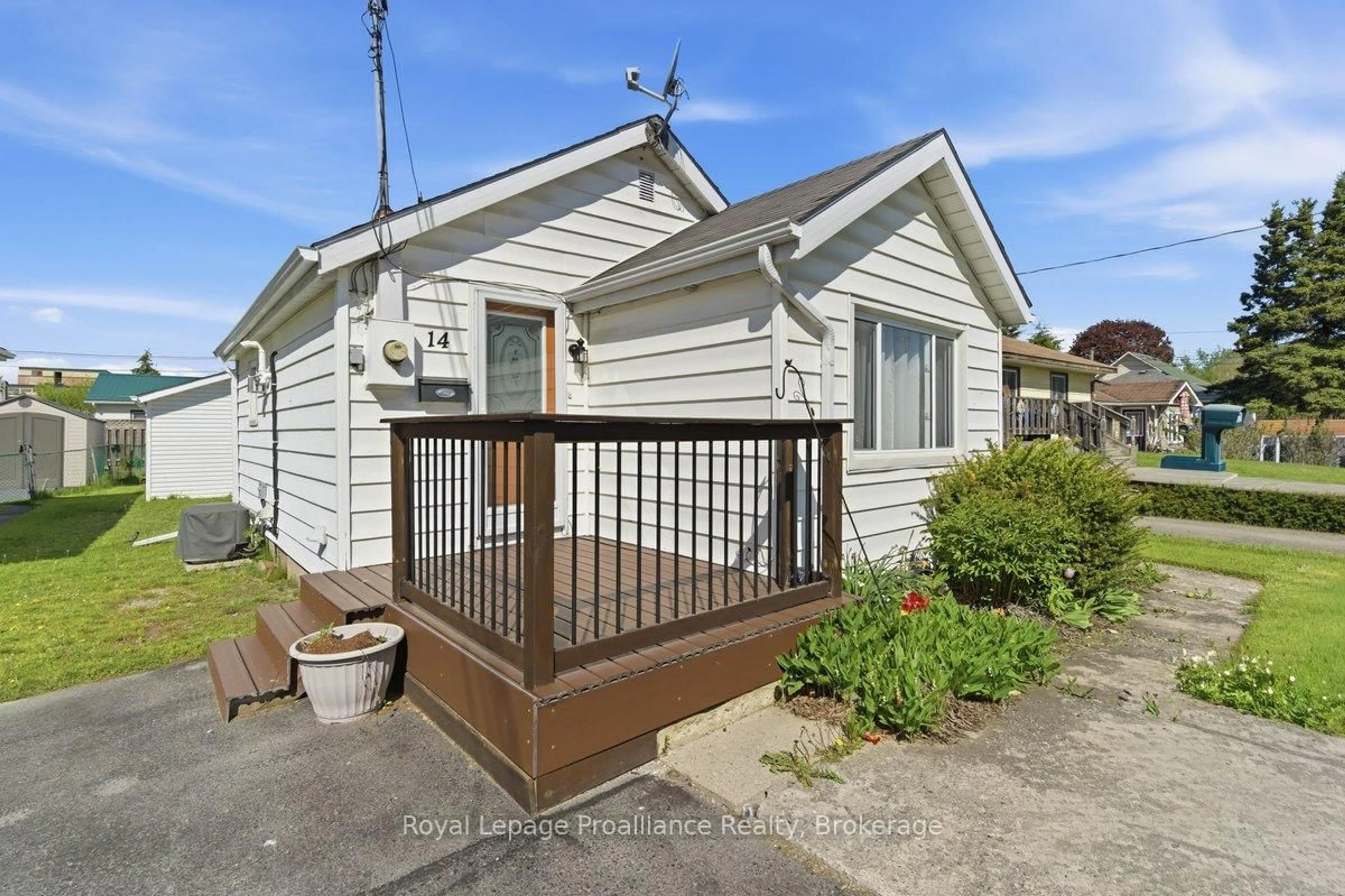 A pic from outside/outdoor area/front of a property/back of a property/a pic from drone, street for 14 Ramsay Ave, Quinte West Ontario K8V 2P5