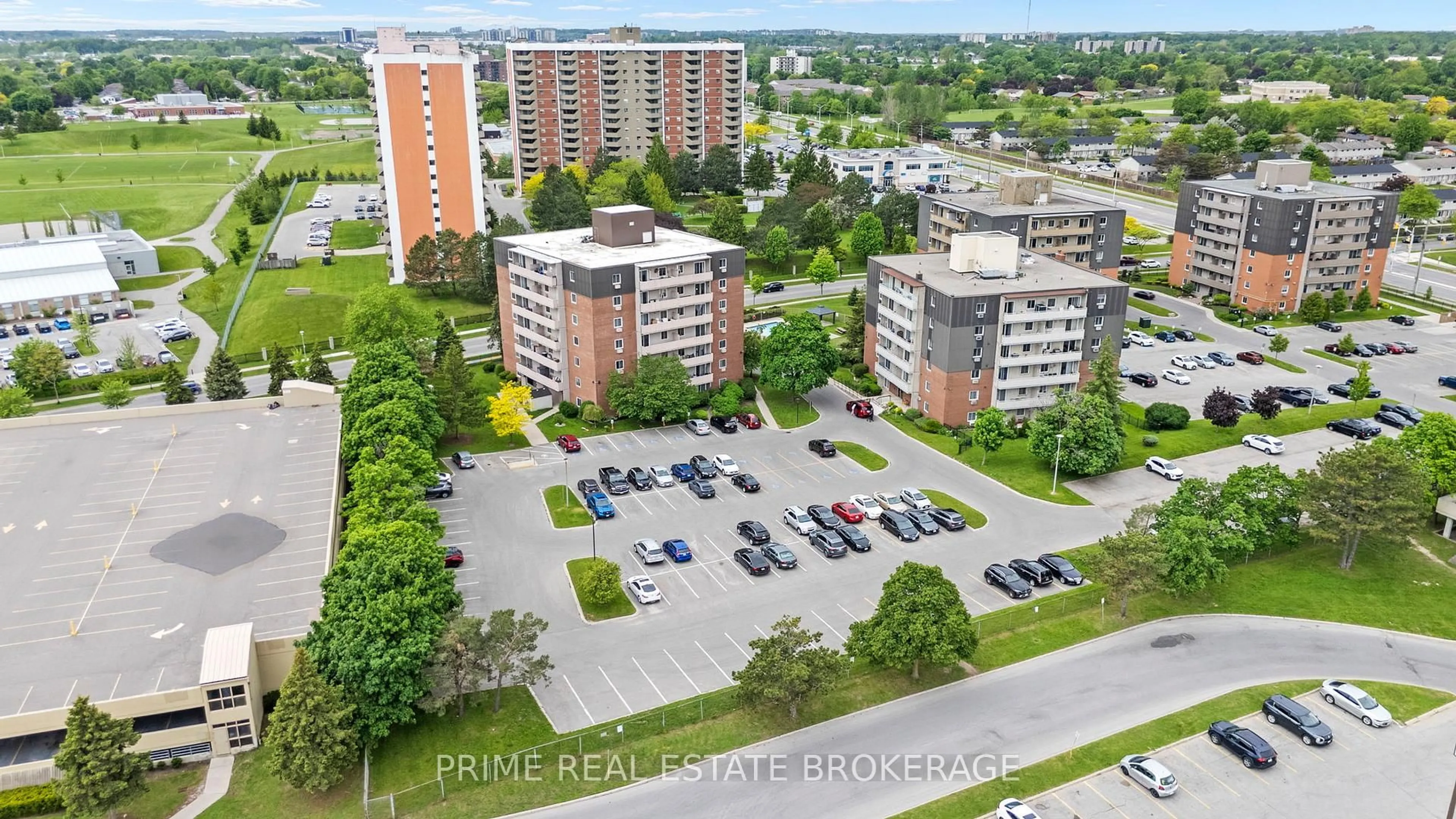 A pic from outside/outdoor area/front of a property/back of a property/a pic from drone, city buildings view from balcony for 1106 Jalna Blvd #105, London South Ontario N6E 2R9