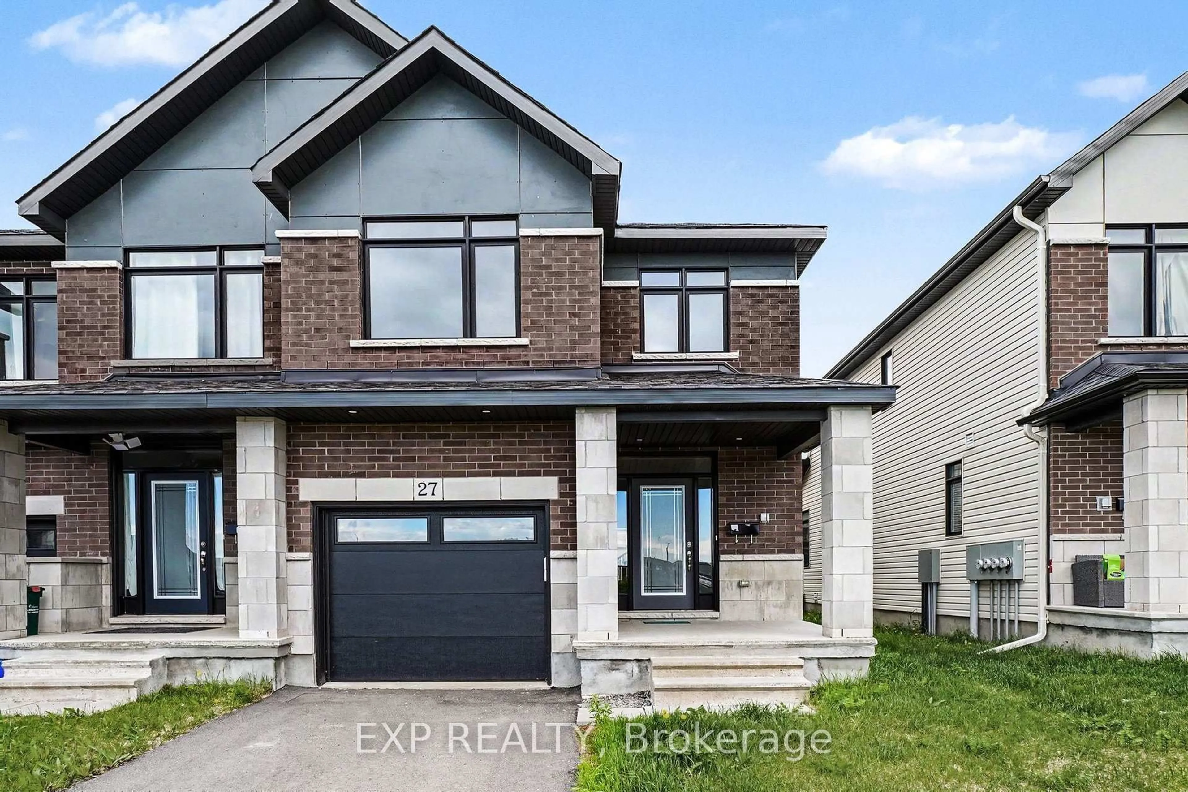 Home with brick exterior material, street for 27 Moosonee Cres, Ottawa Ontario K4M 0L9