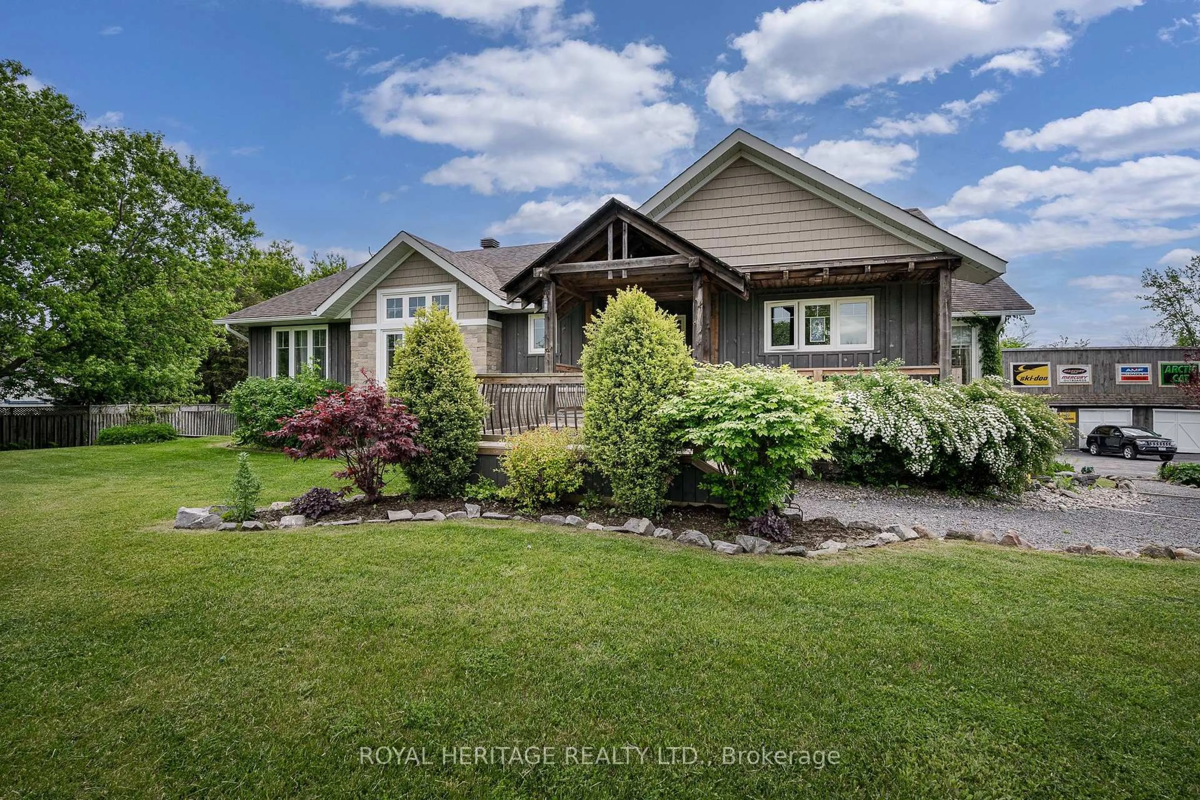 A pic from outside/outdoor area/front of a property/back of a property/a pic from drone, unknown for 8096 County Road 2 Rd, Napanee Ontario K7R 3K6