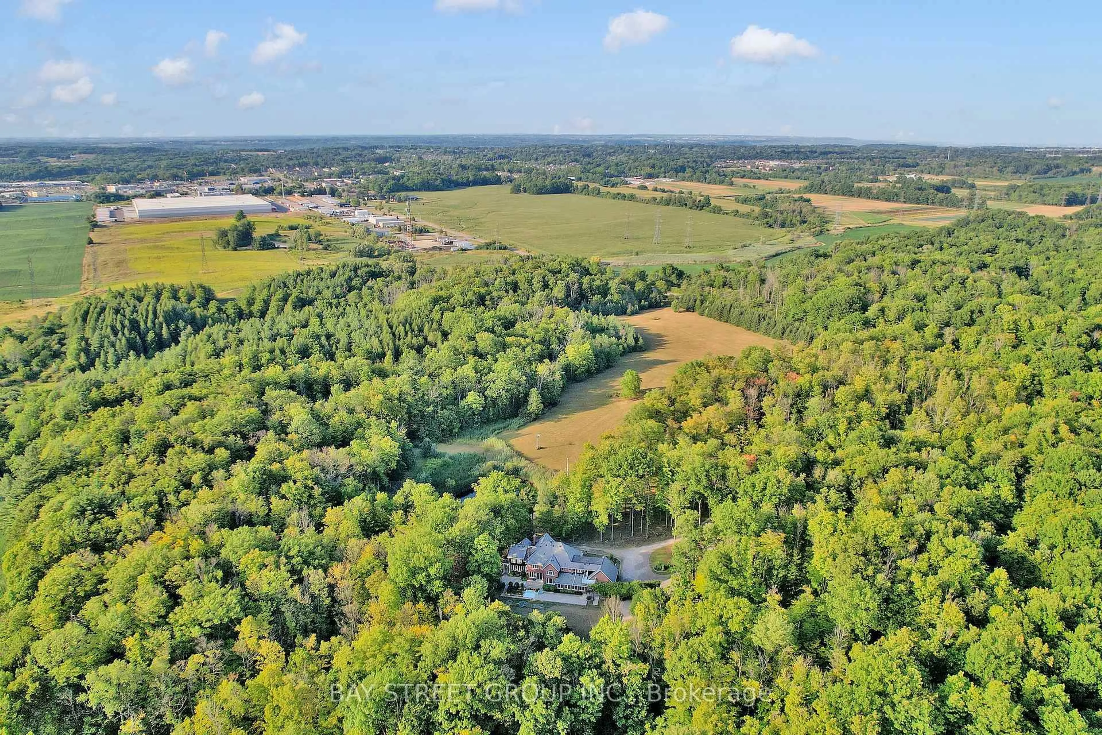A pic from outside/outdoor area/front of a property/back of a property/a pic from drone, forest/trees view for 902 Shaver Rd, Hamilton Ontario L9G 3K9