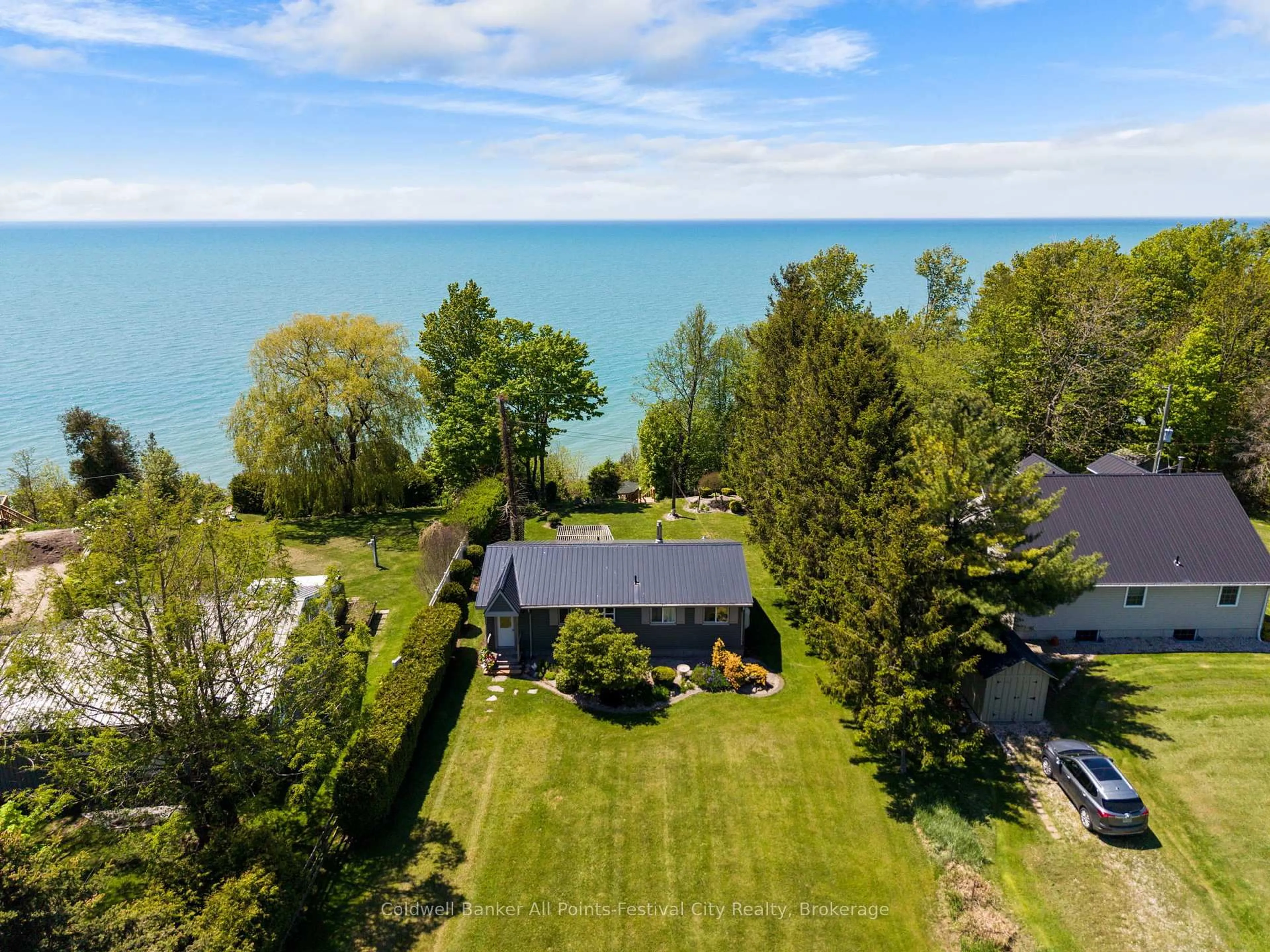 A pic from outside/outdoor area/front of a property/back of a property/a pic from drone, water/lake/river/ocean view for 85377 Mcdonald Lane, Ashfield-Colborne-Wawanosh Ontario N7A 3X9