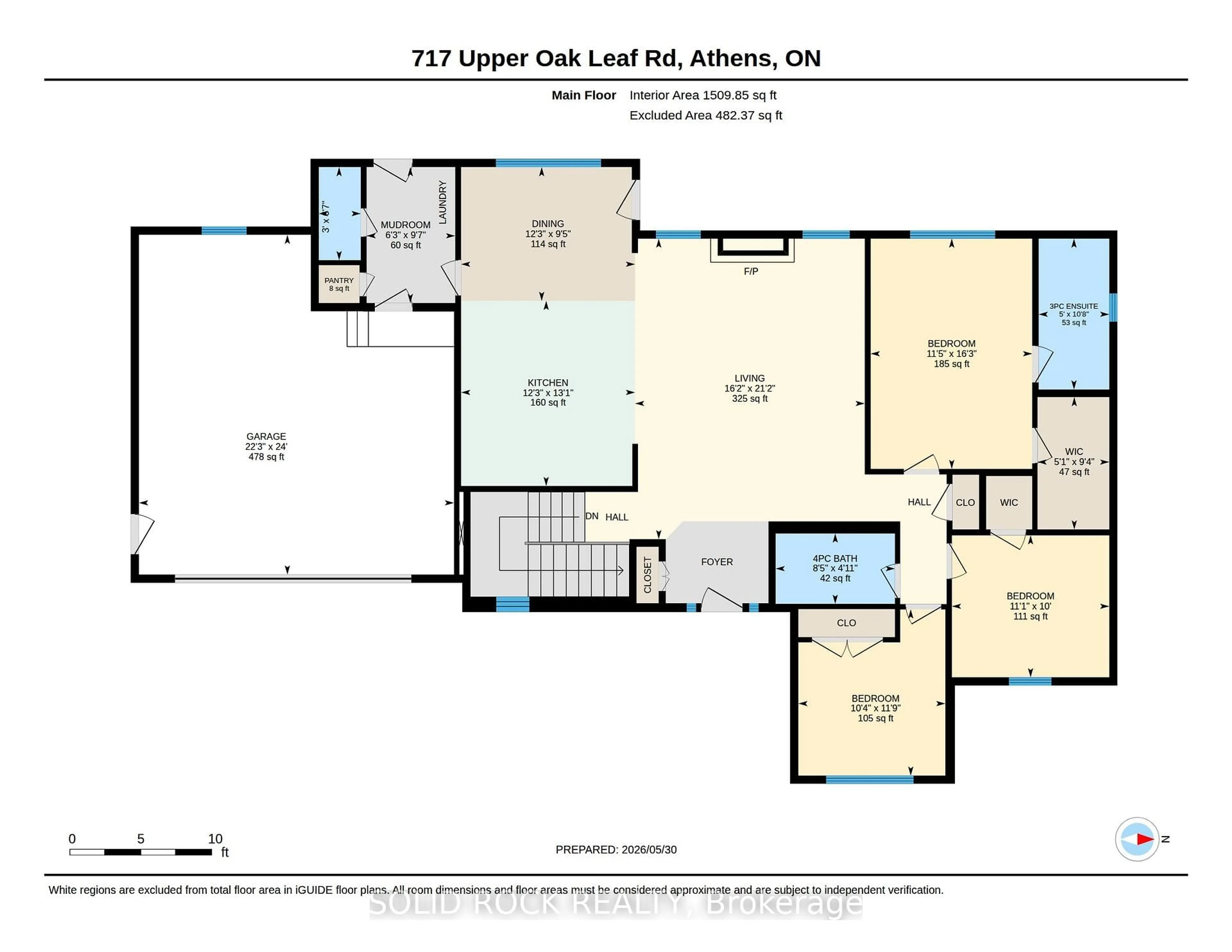 Floor plan for 717 Upper Oak Leaf Rd, Athens Ontario K0E 1B0
