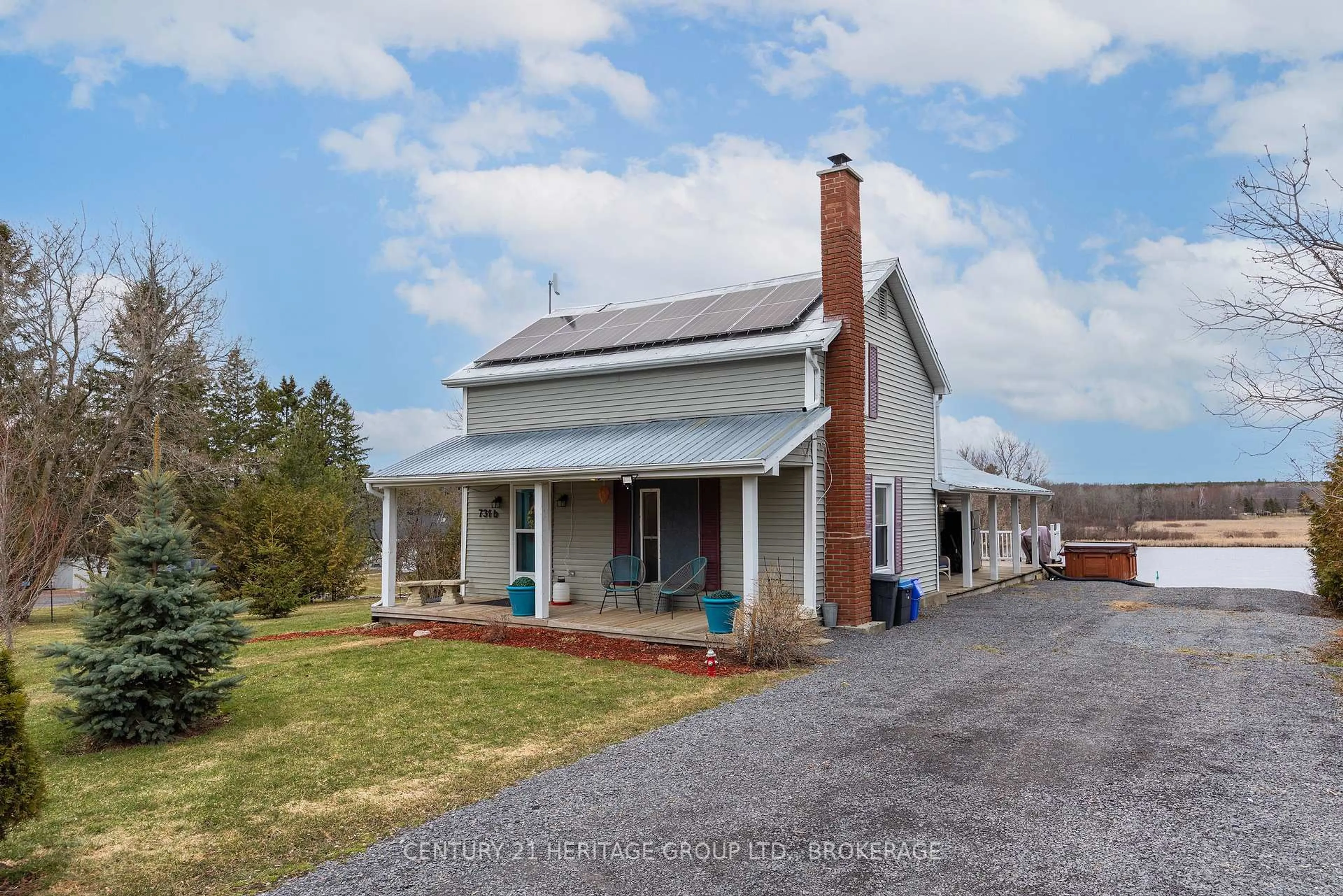 A pic from outside/outdoor area/front of a property/back of a property/a pic from drone, street for 731B County Road 9, Greater Napanee Ontario K7R 0E3
