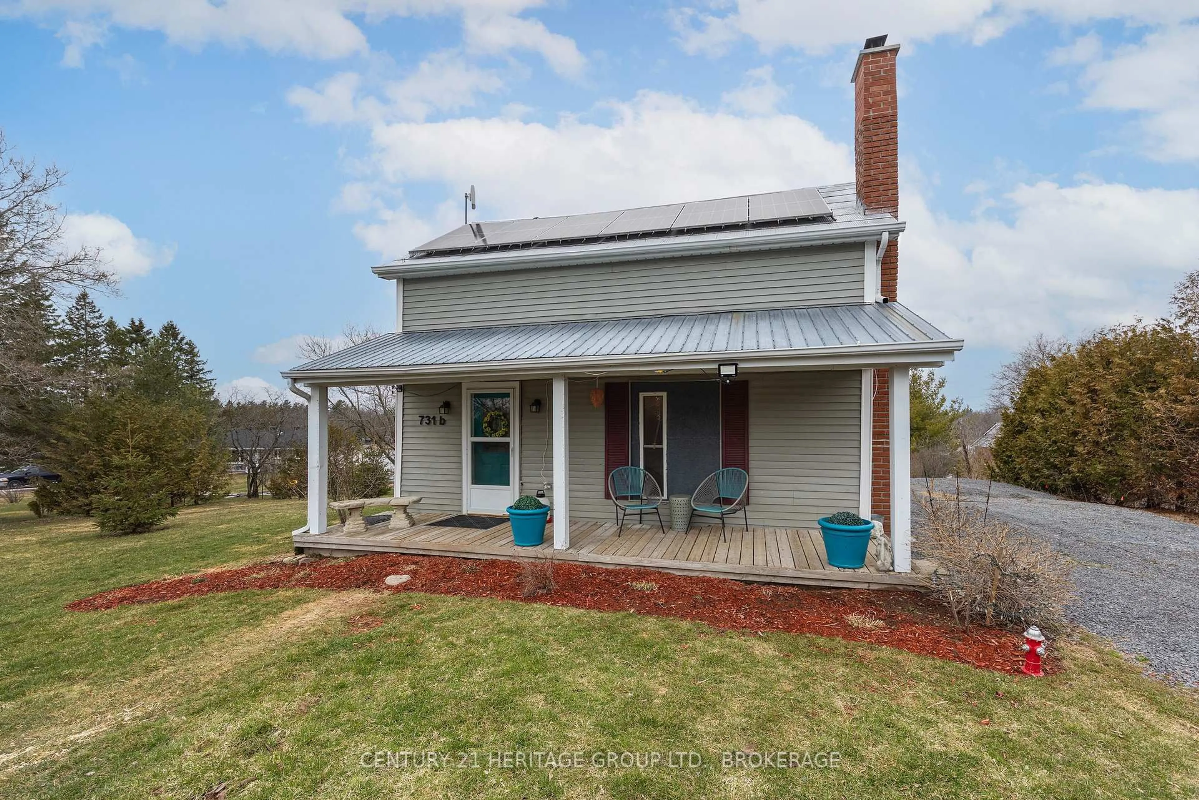 A pic from outside/outdoor area/front of a property/back of a property/a pic from drone, unknown for 731B County Road 9, Greater Napanee Ontario K7R 0E3