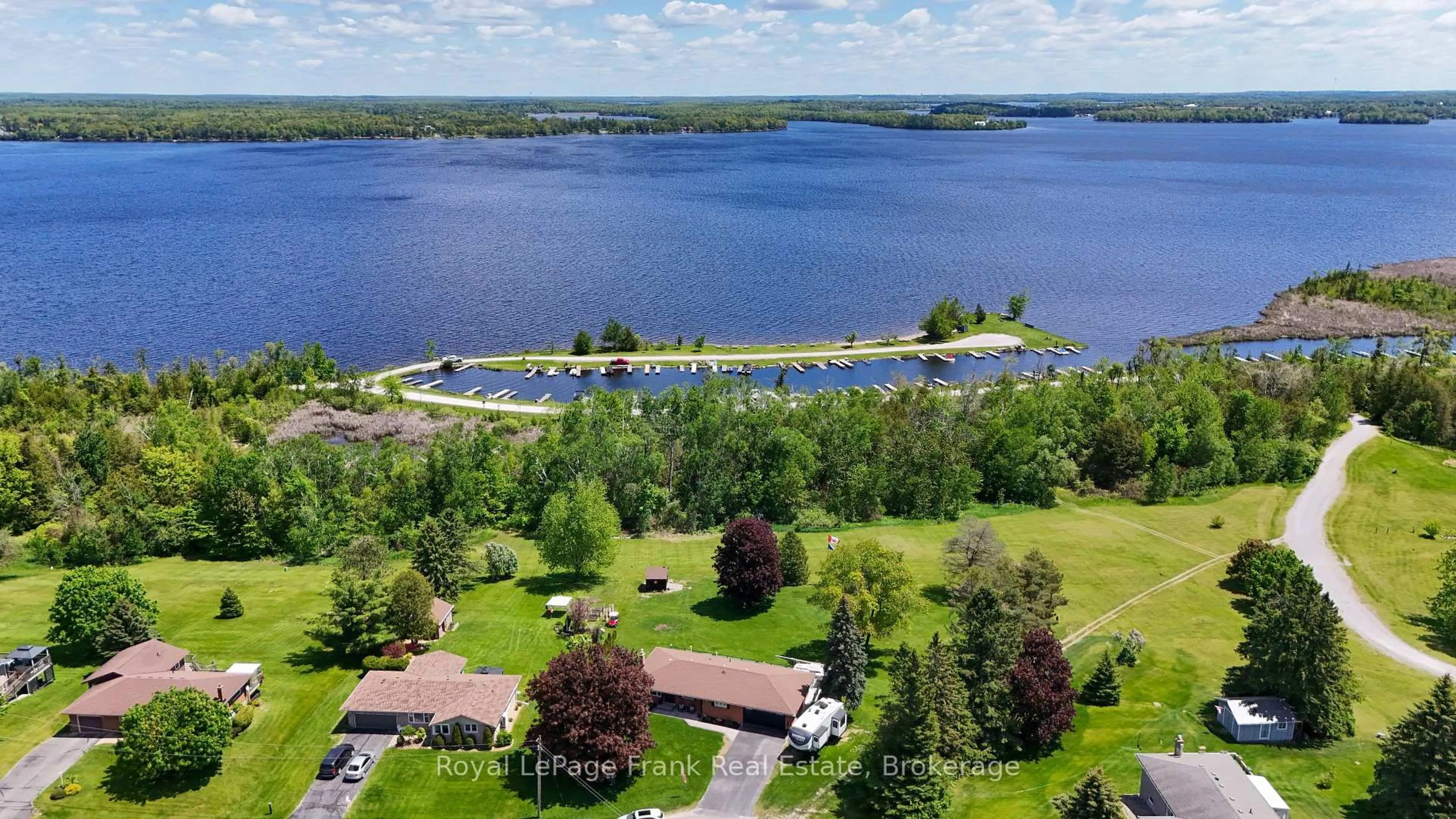 A pic from outside/outdoor area/front of a property/back of a property/a pic from drone, water/lake/river/ocean view for 316 Forest Harbour Tr, Kawartha Lakes Ontario K0M 1A0