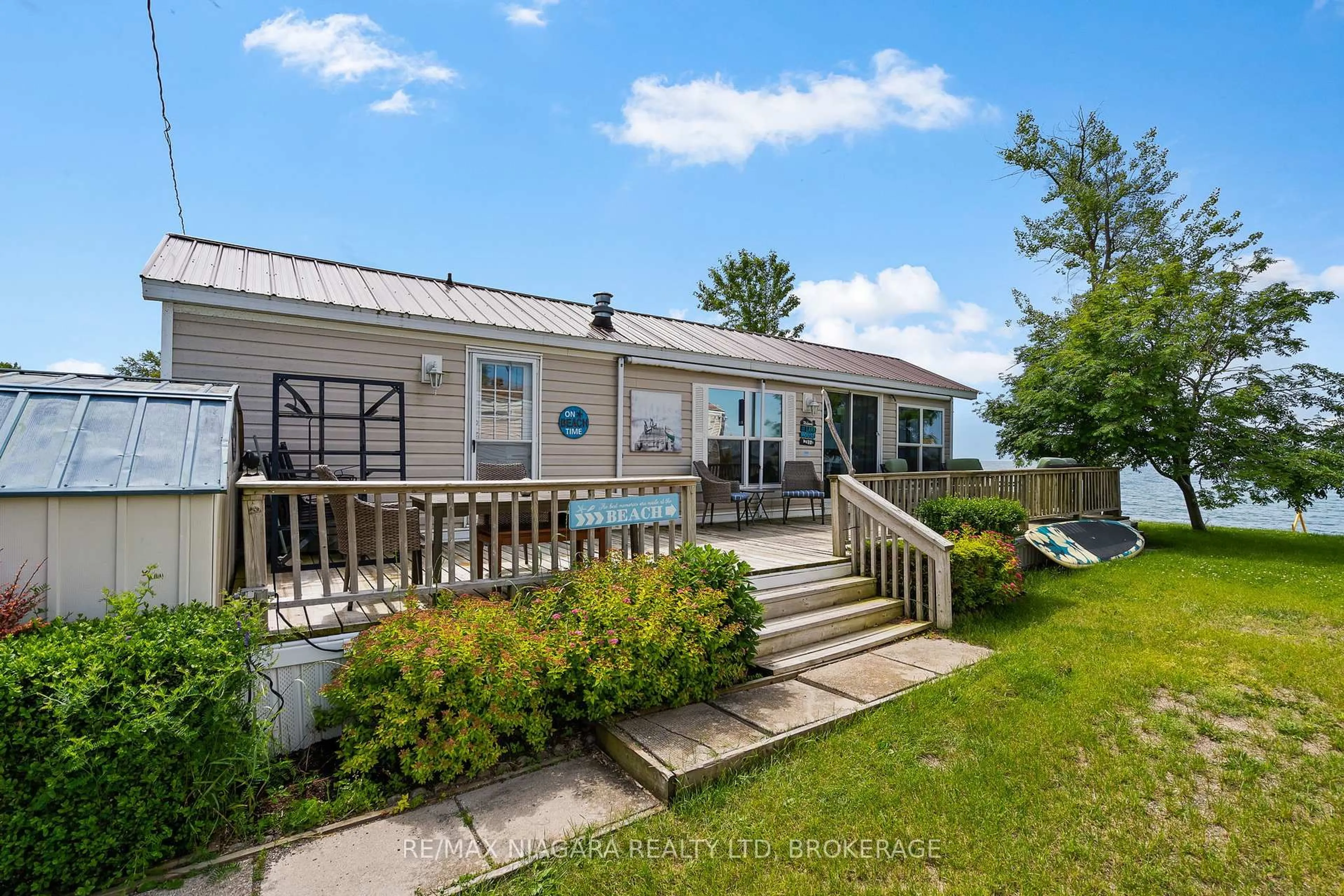 A pic from outside/outdoor area/front of a property/back of a property/a pic from drone, water/lake/river/ocean view for 367 Niece Rd #169, Haldimand Ontario N0A 1K0