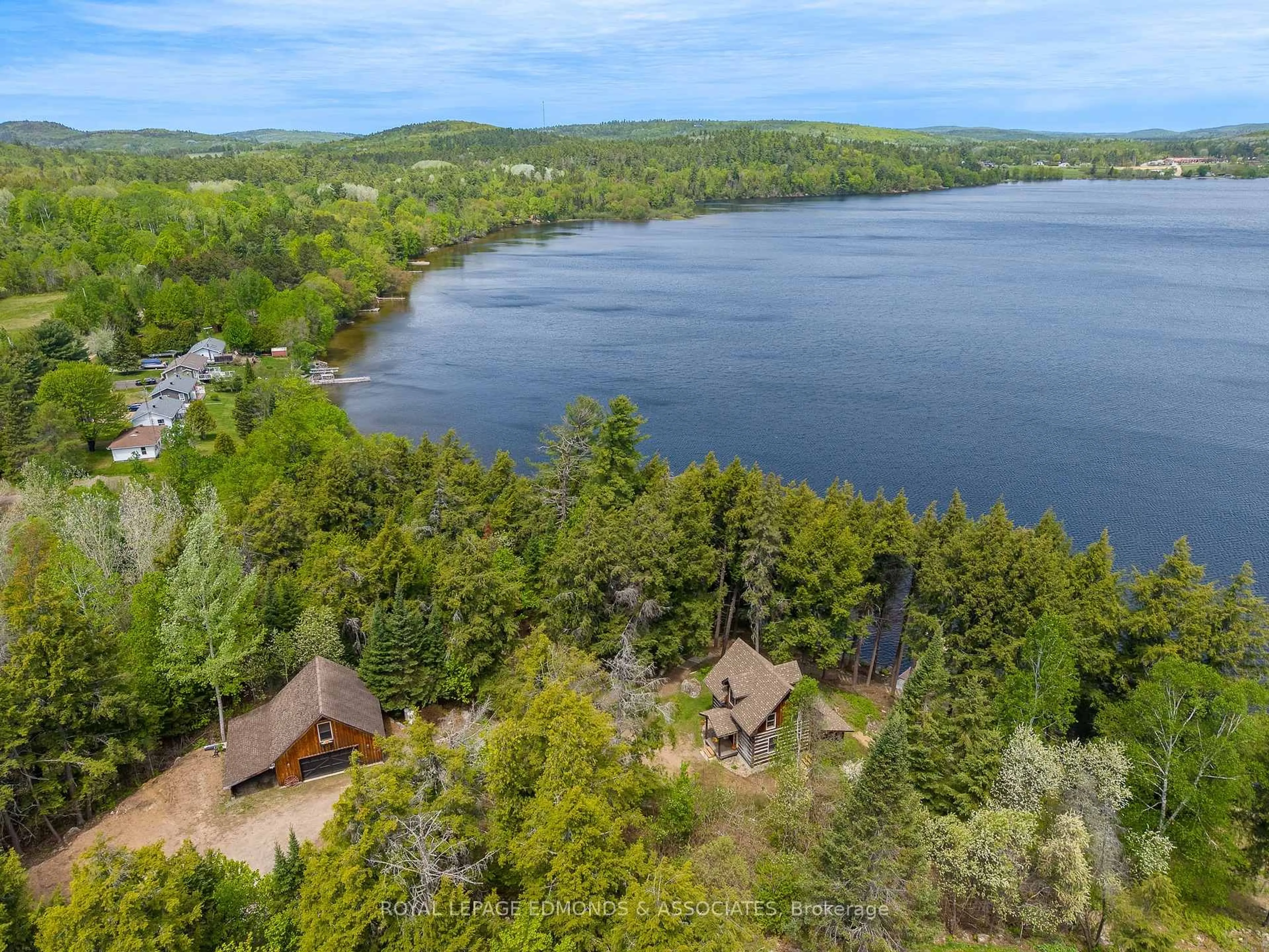 A pic from outside/outdoor area/front of a property/back of a property/a pic from drone, water/lake/river/ocean view for 135B Bleski Rd, Barry's Bay Ontario K0J 1B0