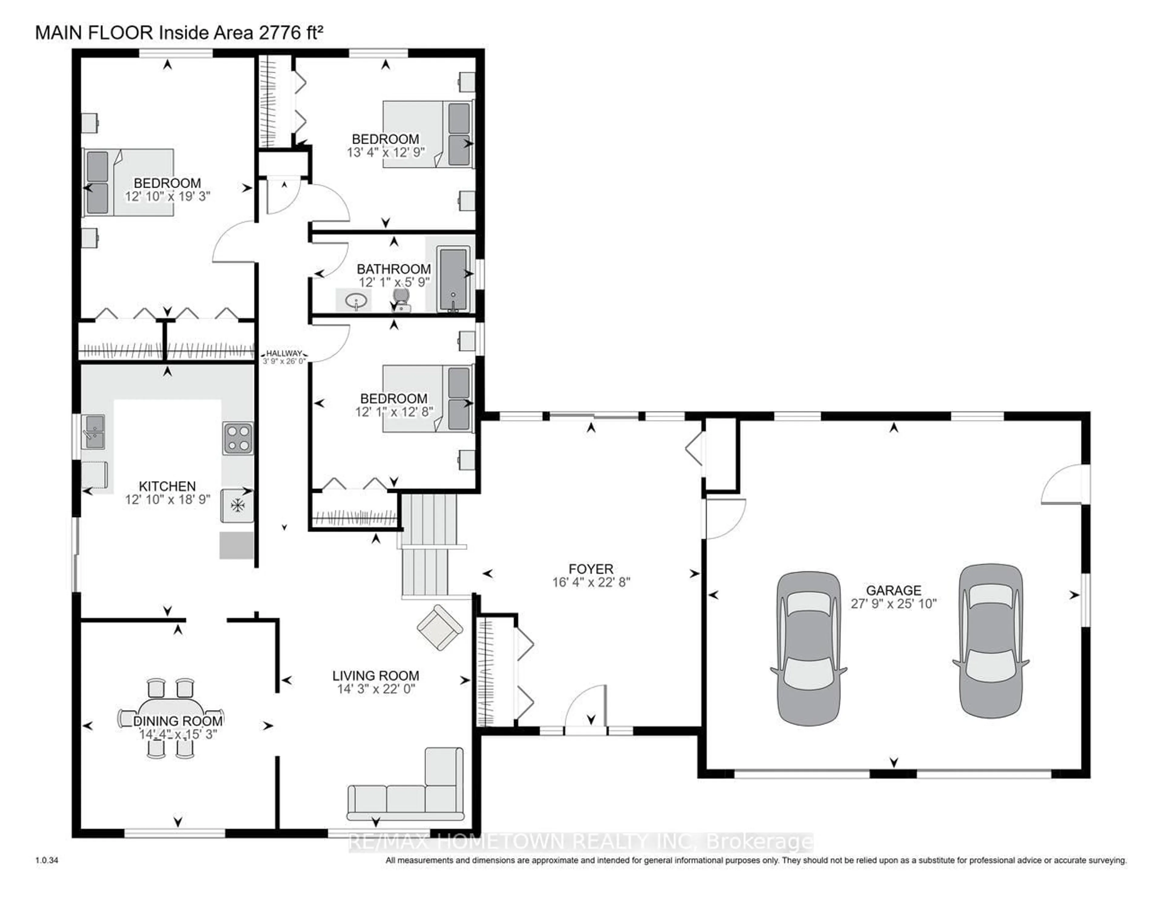 Floor plan for 1599 County Rd 2 Rd, Front of Yonge Ontario K0E 1R0