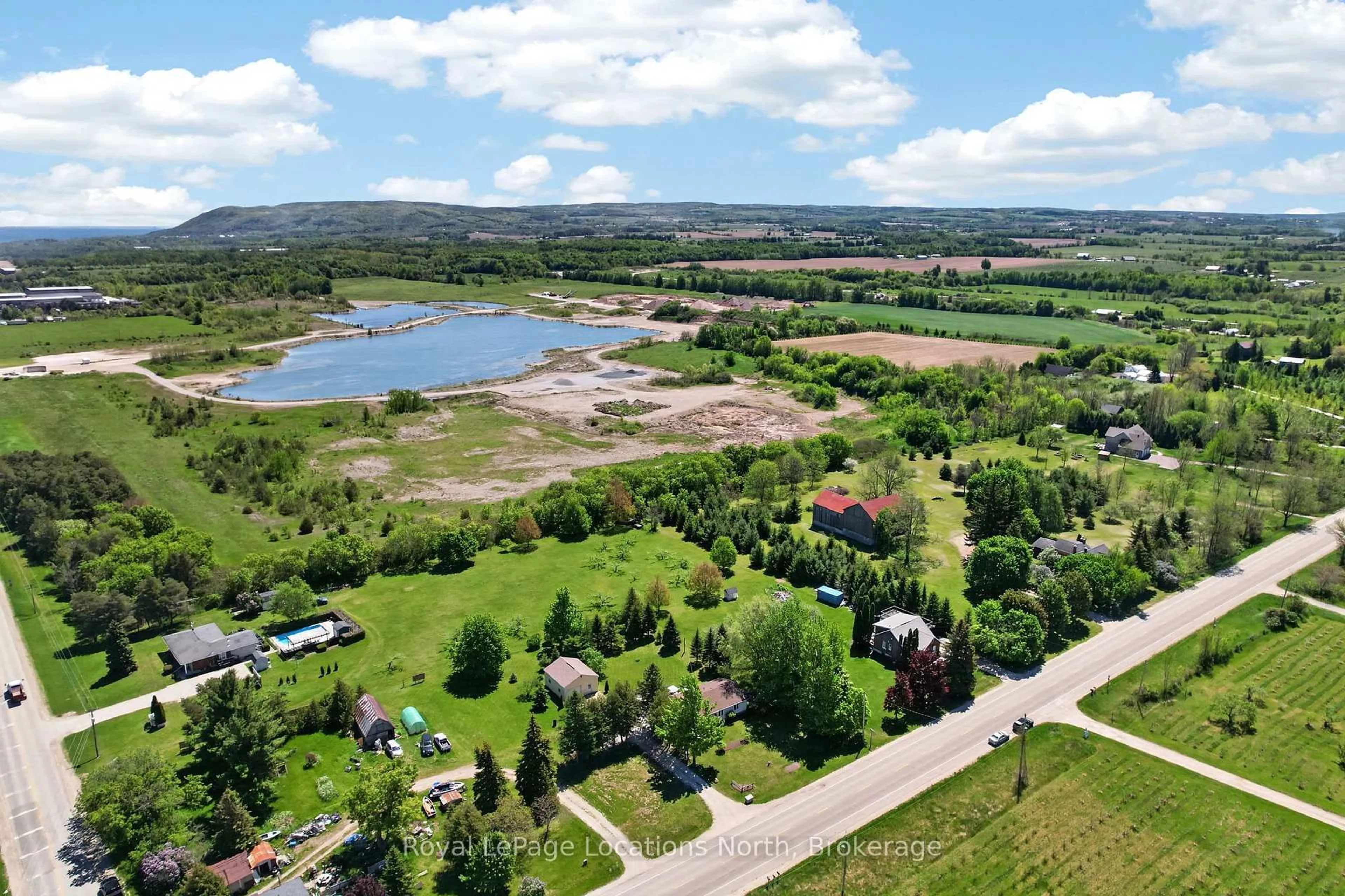 A pic from outside/outdoor area/front of a property/back of a property/a pic from drone, water/lake/river/ocean view for 788168 grey road 13 Rd, Blue Mountains Ontario N0H 1J0
