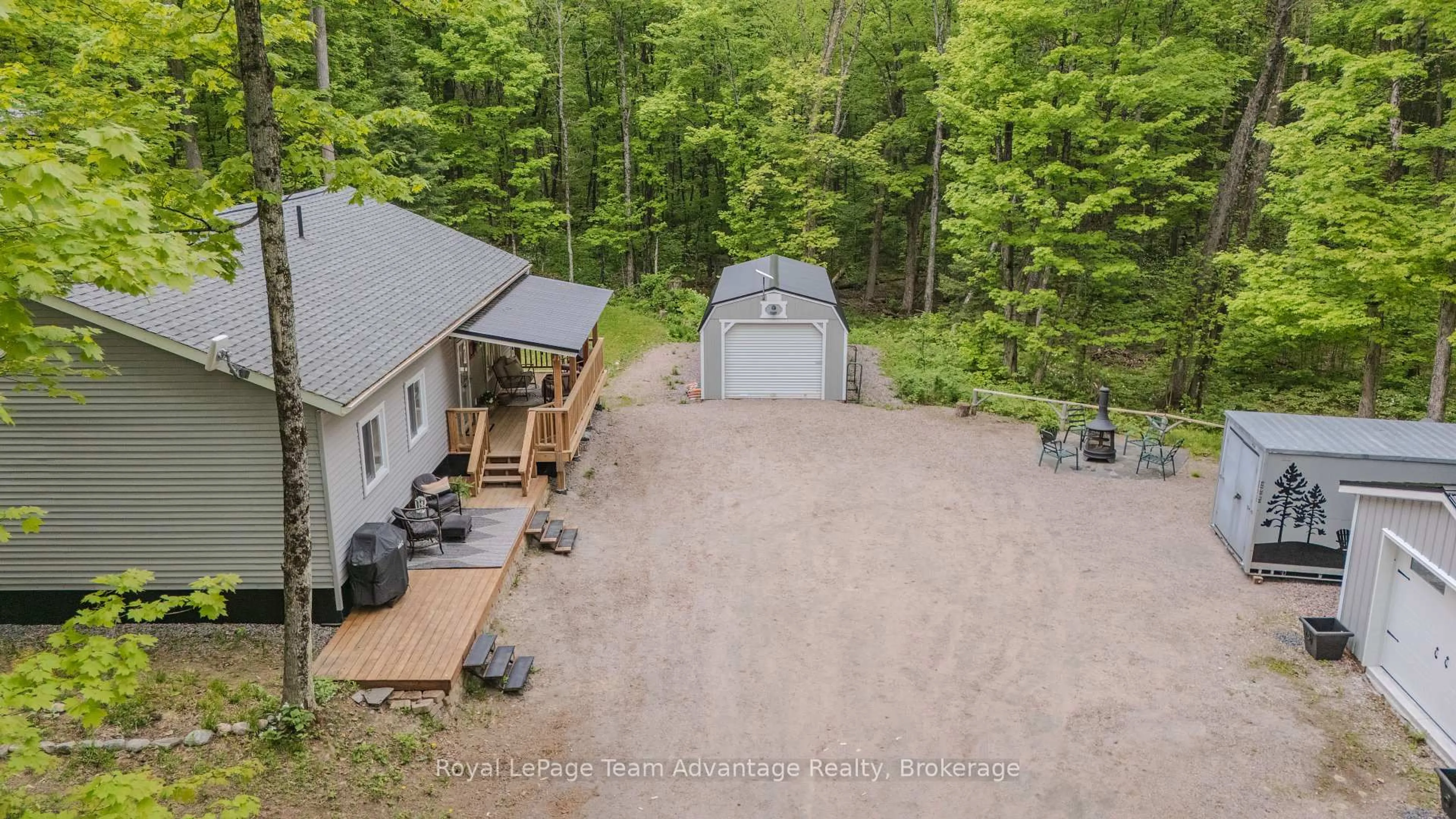 A pic from outside/outdoor area/front of a property/back of a property/a pic from drone, forest/trees view for 264 Almaguin Dr, McMurrich/Monteith Ontario P0A 1C0
