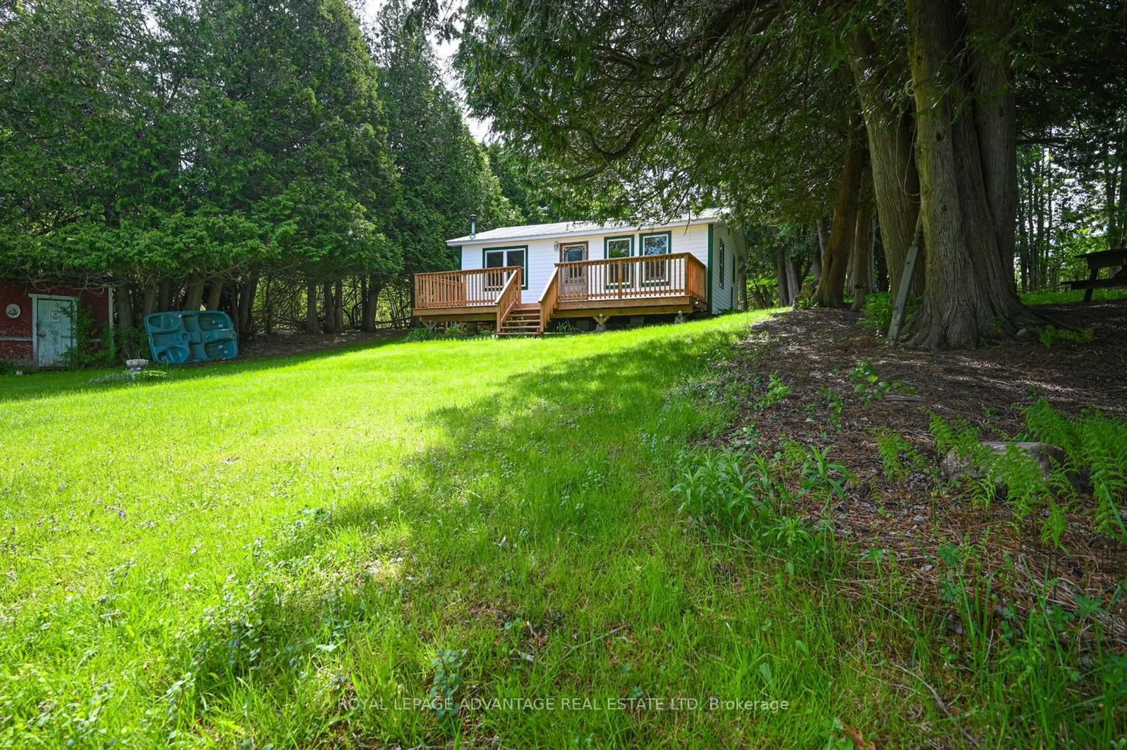 A pic from outside/outdoor area/front of a property/back of a property/a pic from drone, forest/trees view for 236 Hall's Lane, Perth Ontario K7H 3C9