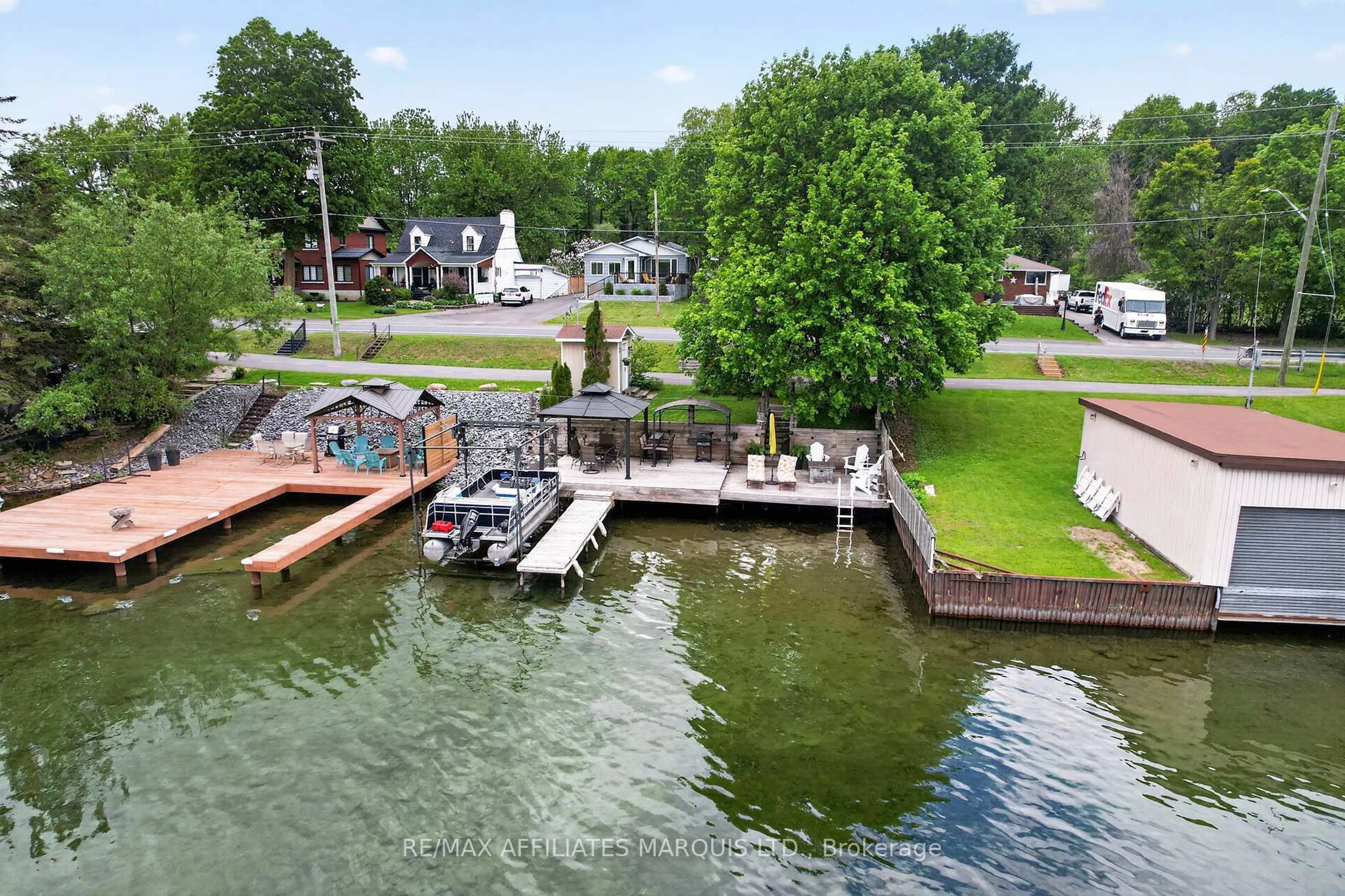 A pic from outside/outdoor area/front of a property/back of a property/a pic from drone, water/lake/river/ocean view for 3324 Montreal Rd, Cornwall Ontario K6H 5R5