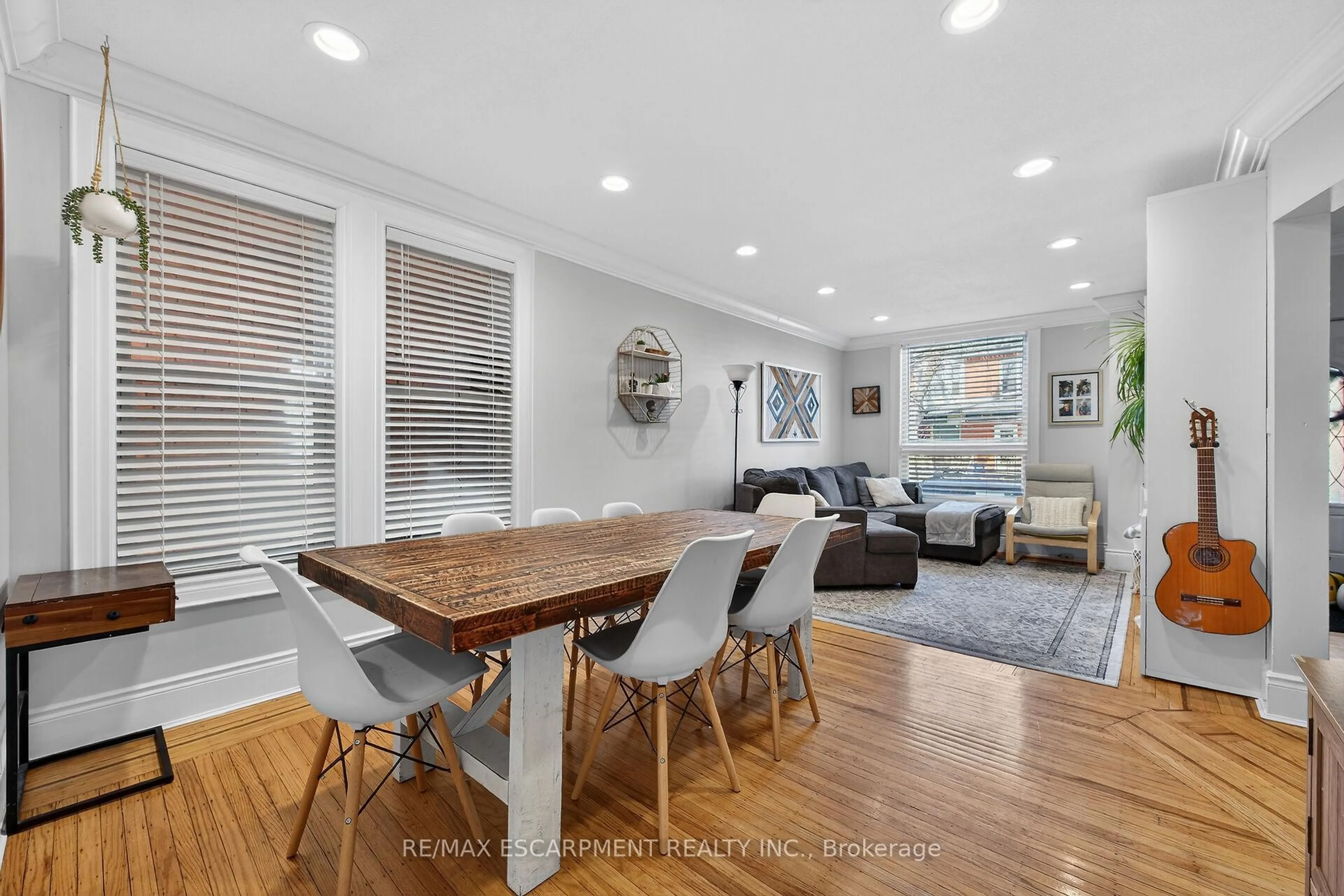 Dining room, wood/laminate floor for 179 Burris St, Hamilton Ontario L8M 2J7