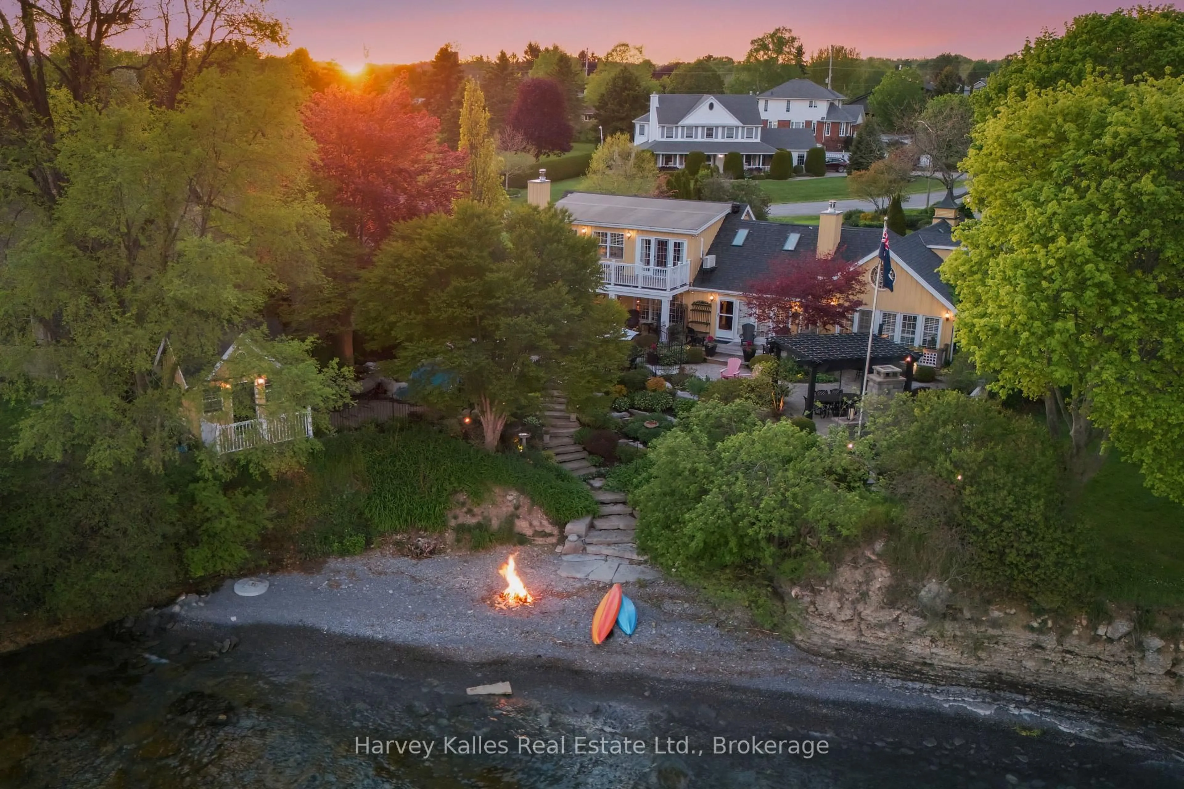 A pic from outside/outdoor area/front of a property/back of a property/a pic from drone, water/lake/river/ocean view for 3 Skiff Cove Pl, Prince Edward County Ontario K0K 3L0