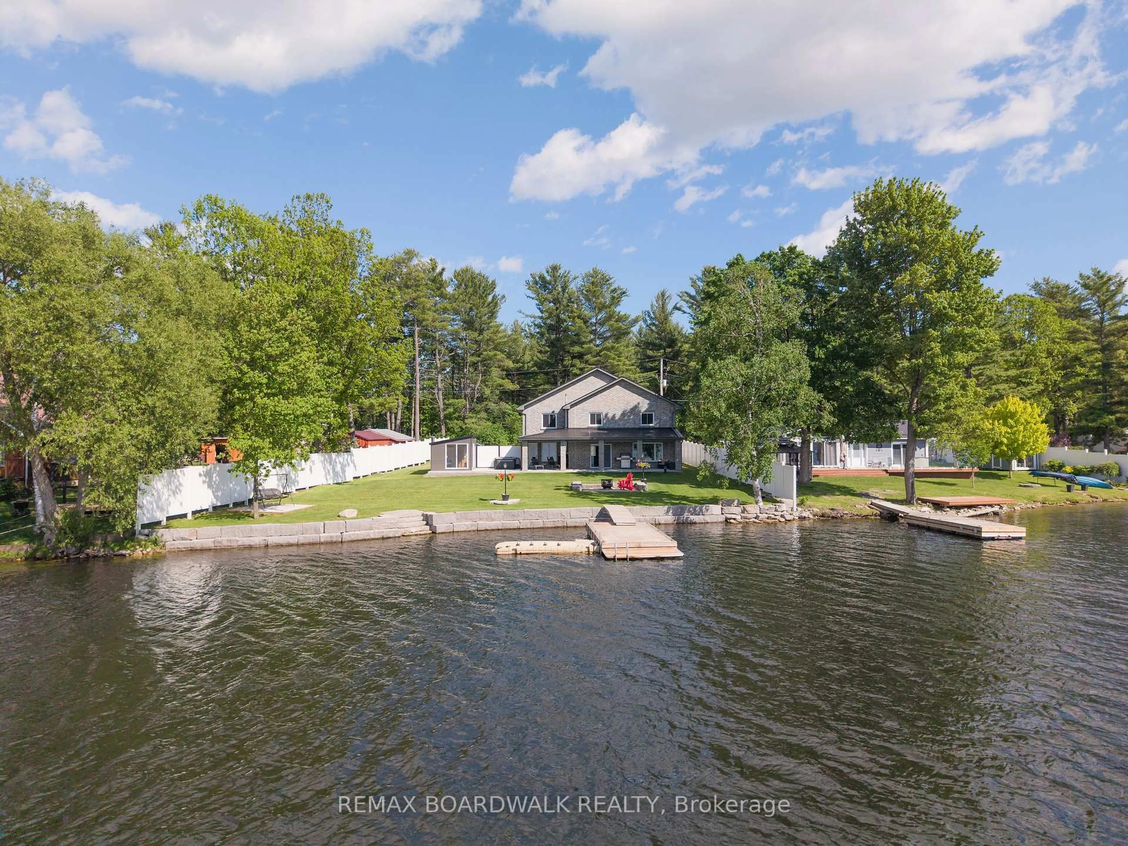A pic from outside/outdoor area/front of a property/back of a property/a pic from drone, water/lake/river/ocean view for 50 Kerry Forest Dr, Front of Yonge Ontario K0E 1R0