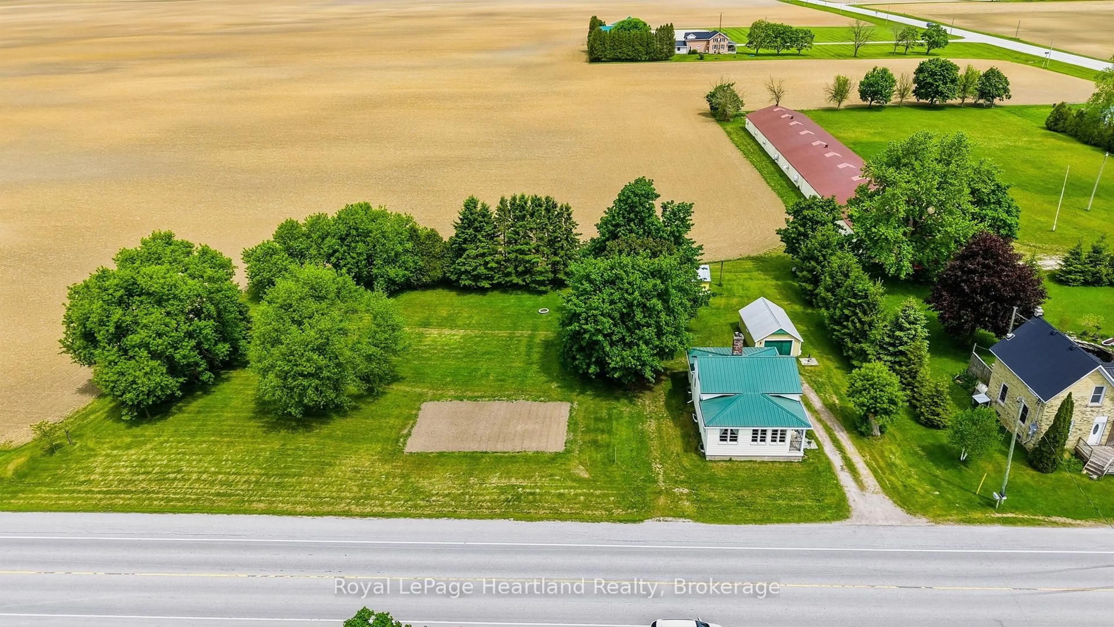 A pic from outside/outdoor area/front of a property/back of a property/a pic from drone, water/lake/river/ocean view for 41574 Kirkton Rd, South Huron Ontario N0K 2A0