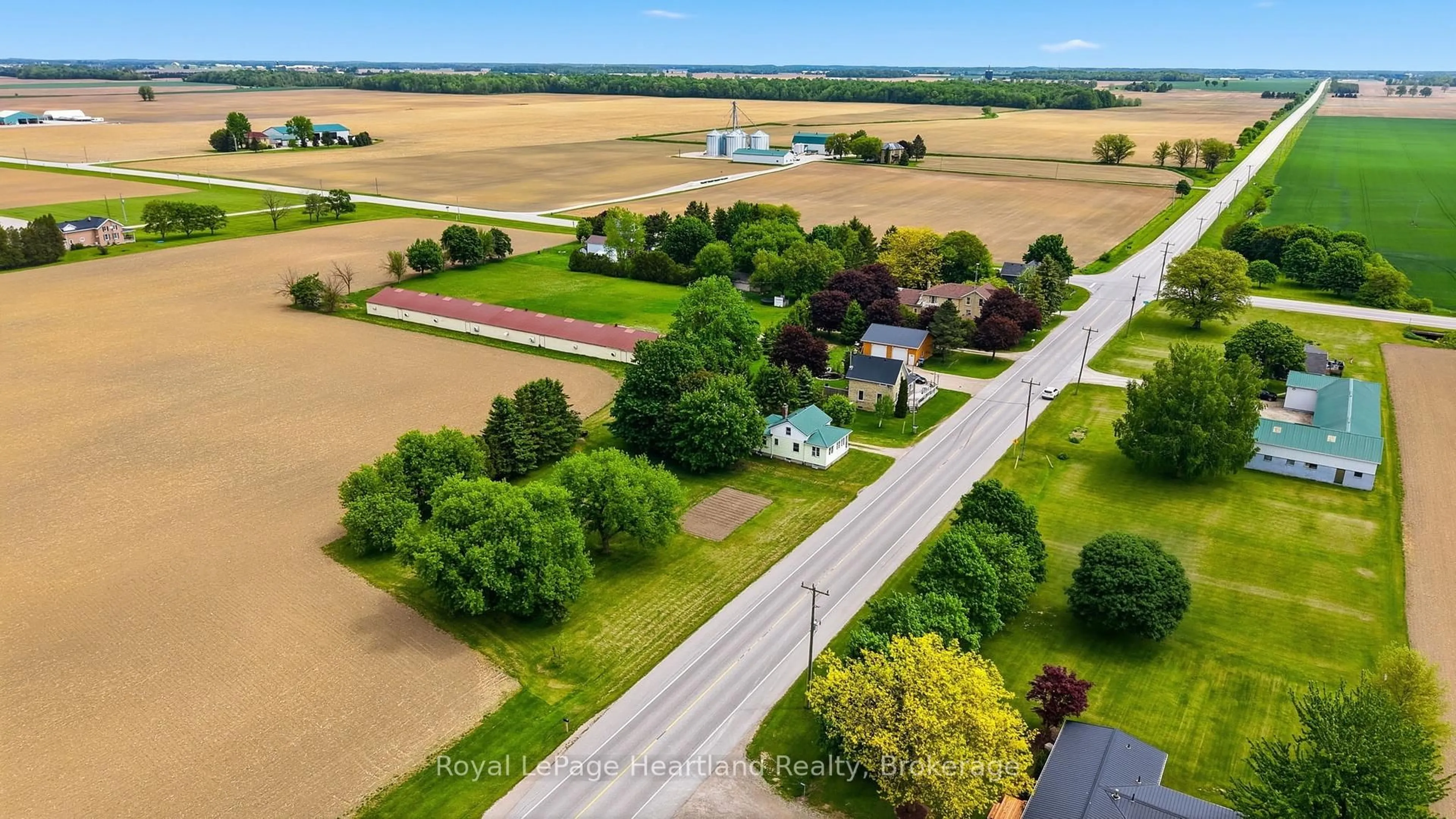 A pic from outside/outdoor area/front of a property/back of a property/a pic from drone, street for 41574 Kirkton Rd, South Huron Ontario N0K 2A0