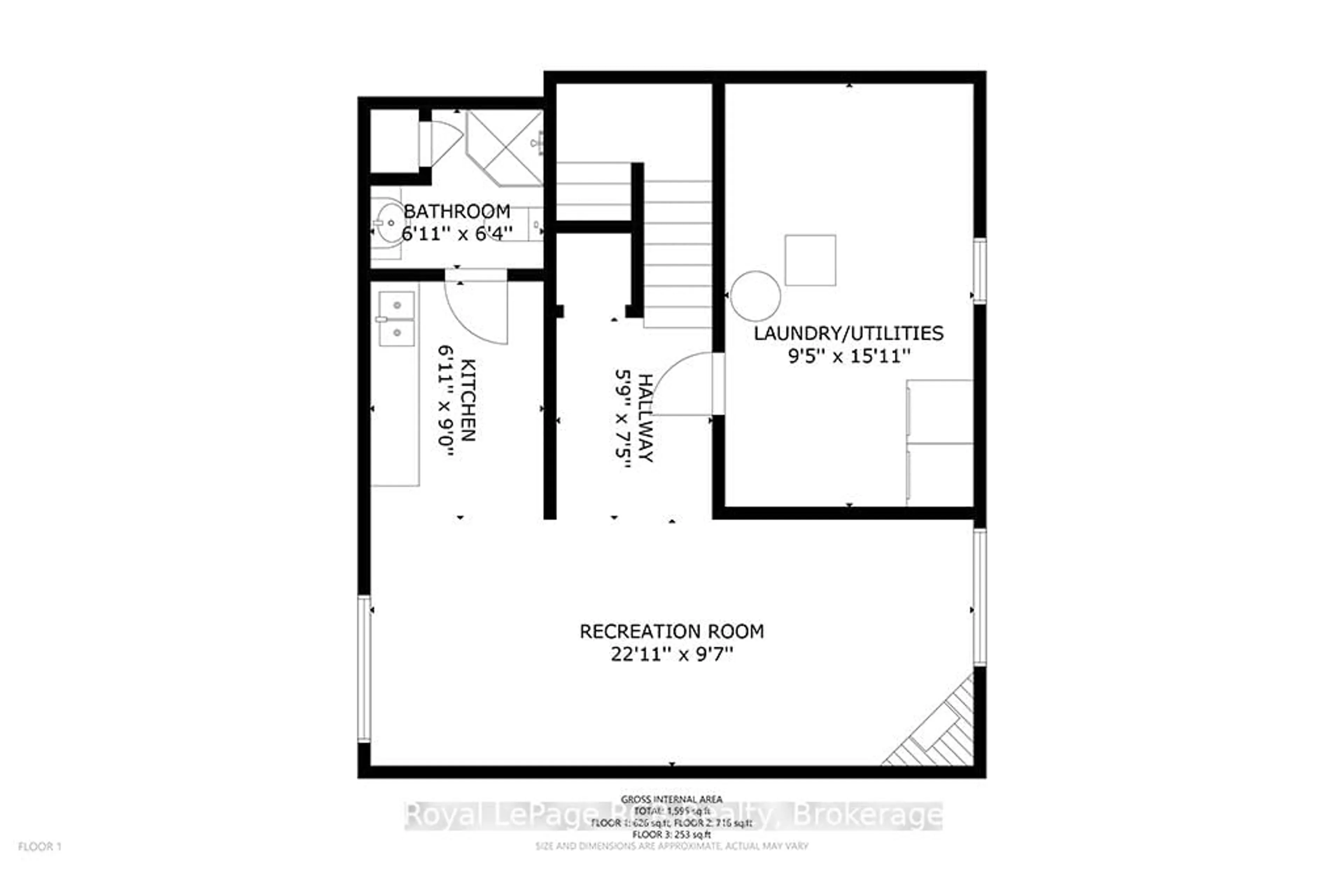 Floor plan for 589 5th Ave, Owen Sound Ontario N4K 2R4